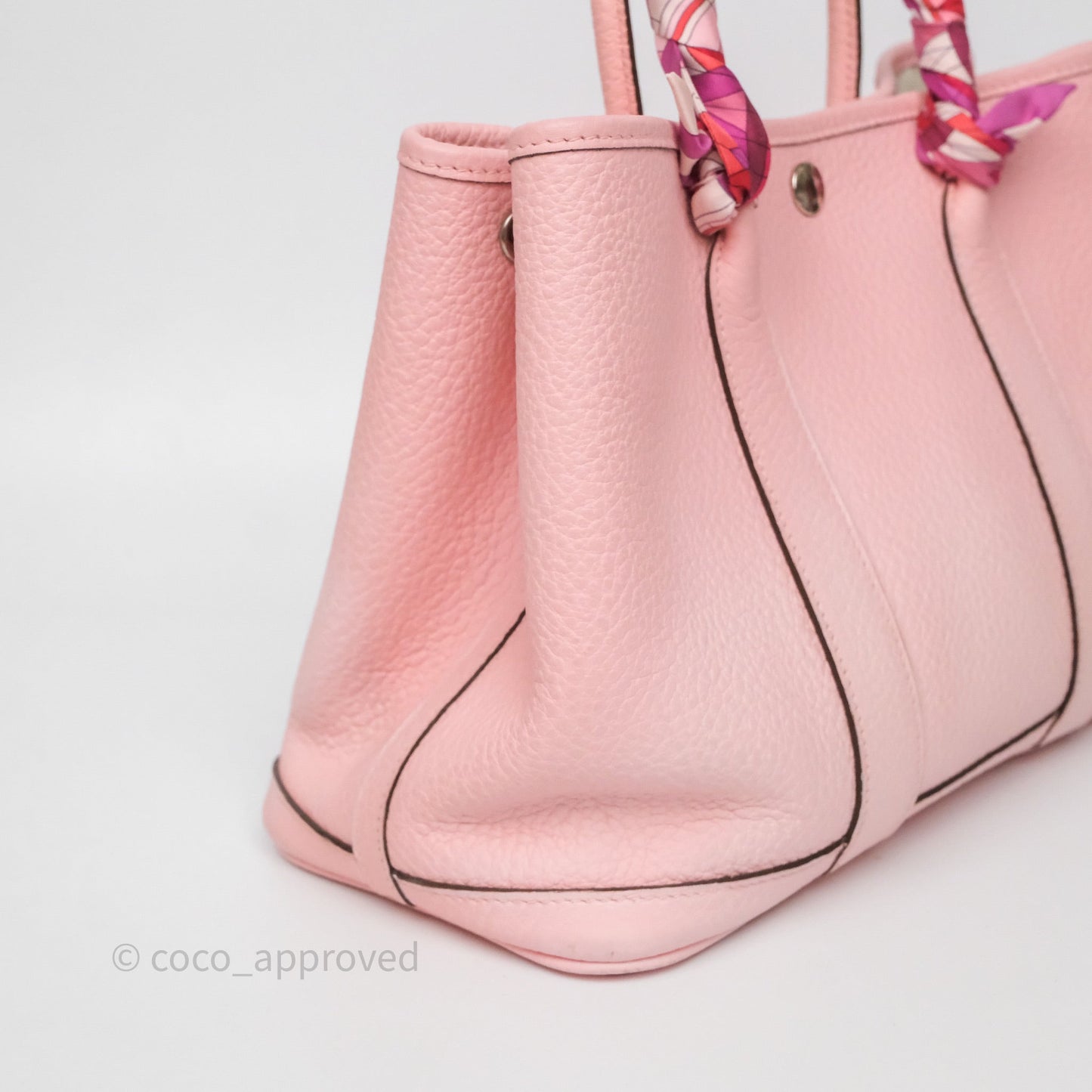 Hermes Garden Party 30 Rose Sakura 3Q Palladium Hardware