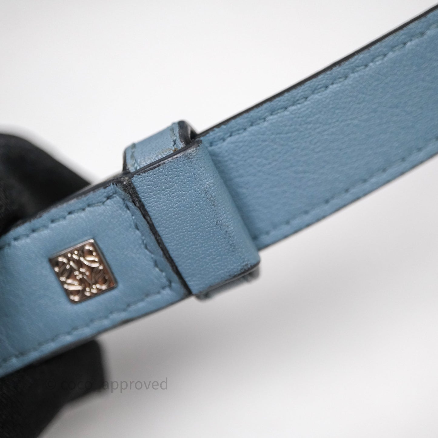 Loewe Small Puzzle Bag Stone Blue Calfskin