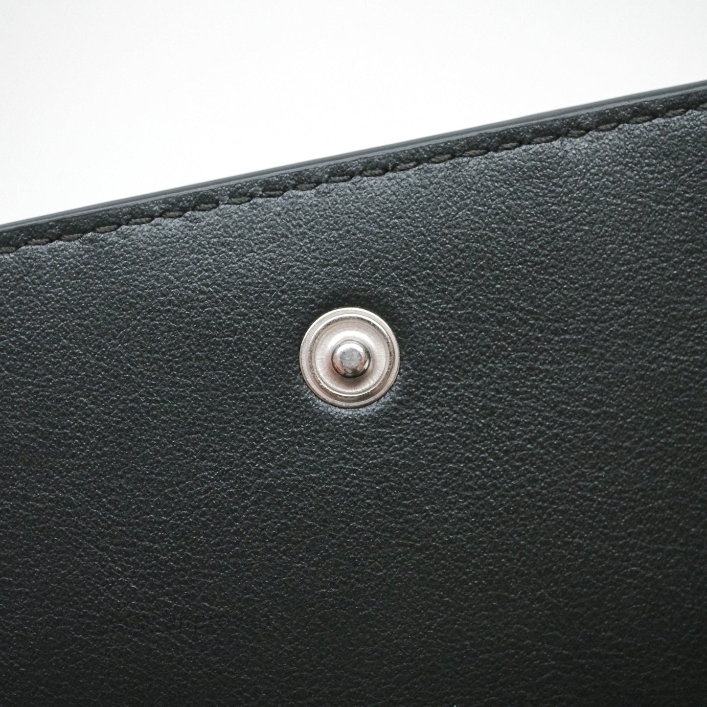 Bottega Veneta Cassette Business Dark Green Card Case Silver Hardware