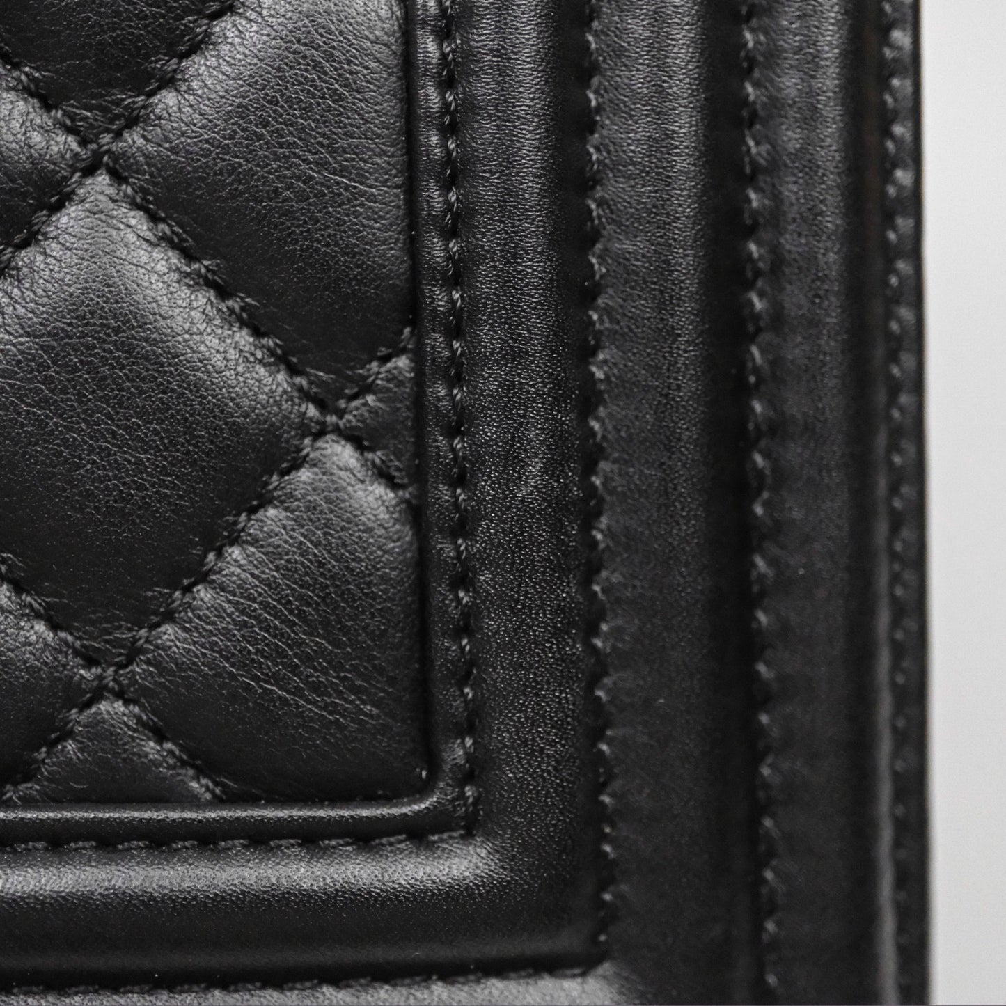 Chanel Small Boy Black Lambskin Aged Gold Hardware