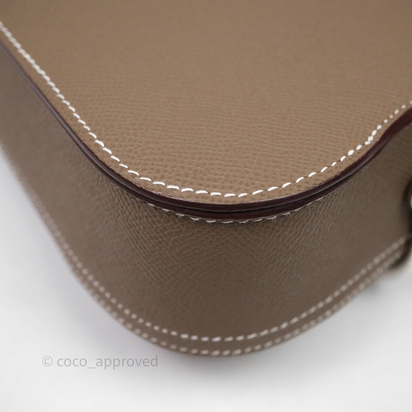 Hermès Della Cavalleria Mini Bag Etoupe 18 Epsom Palladium Hardware