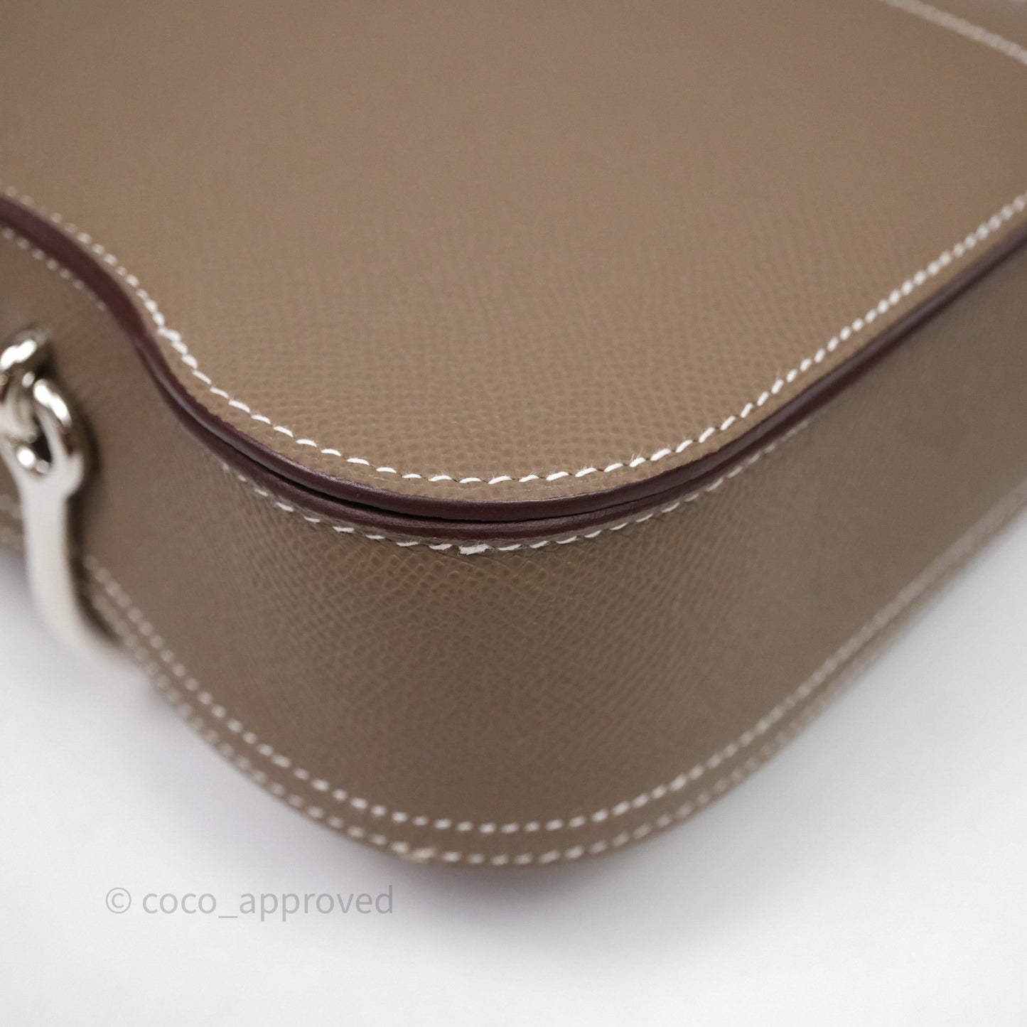 Hermès Della Cavalleria Mini Bag Etoupe 18 Epsom Palladium Hardware
