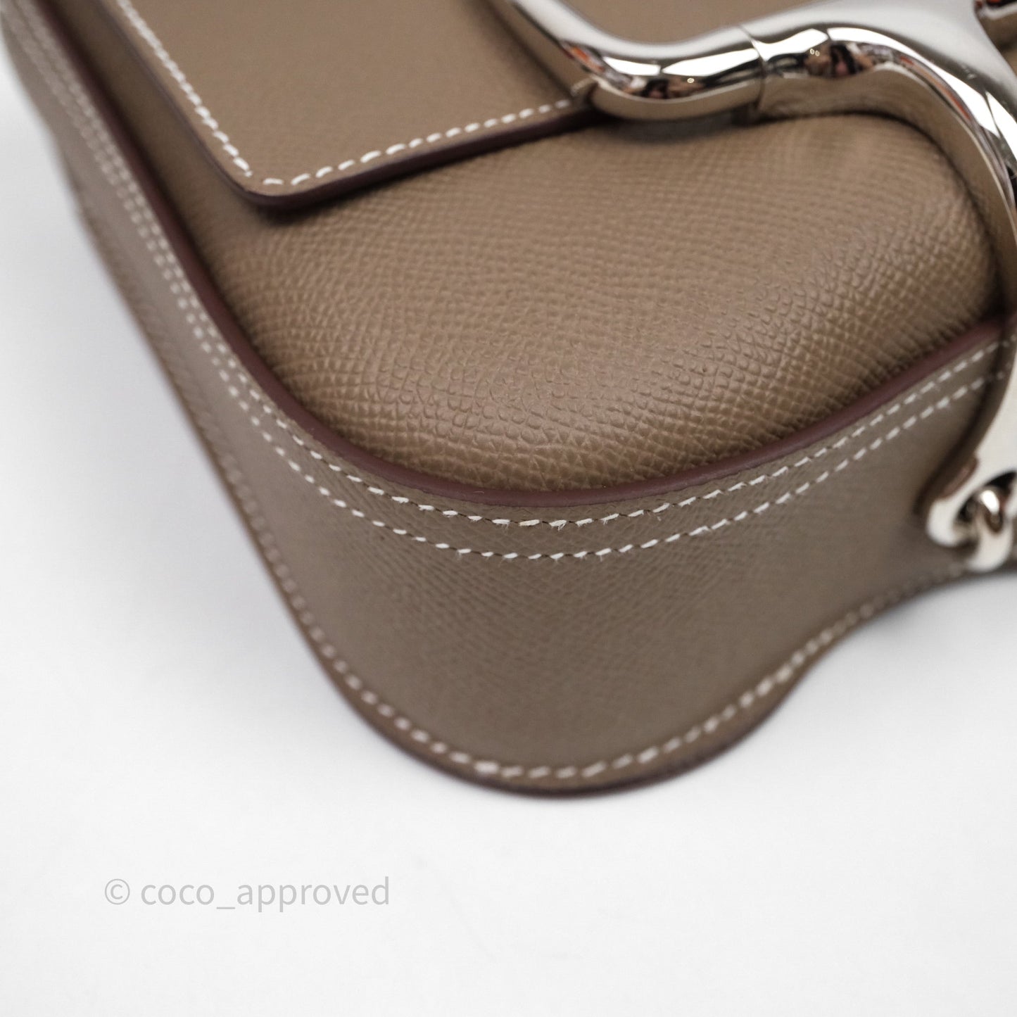 Hermès Della Cavalleria Mini Bag Etoupe 18 Epsom Palladium Hardware