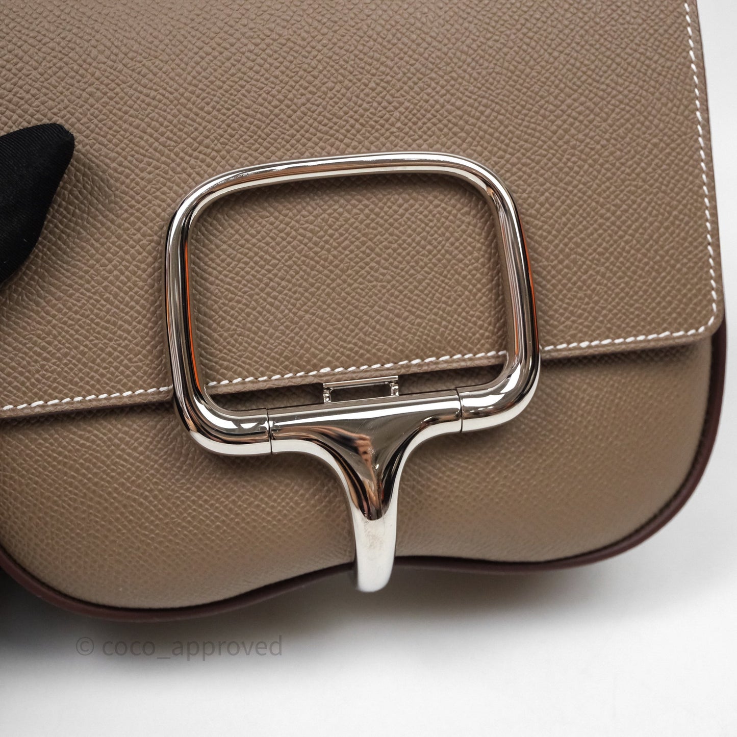 Hermès Della Cavalleria Mini Bag Etoupe 18 Epsom Palladium Hardware