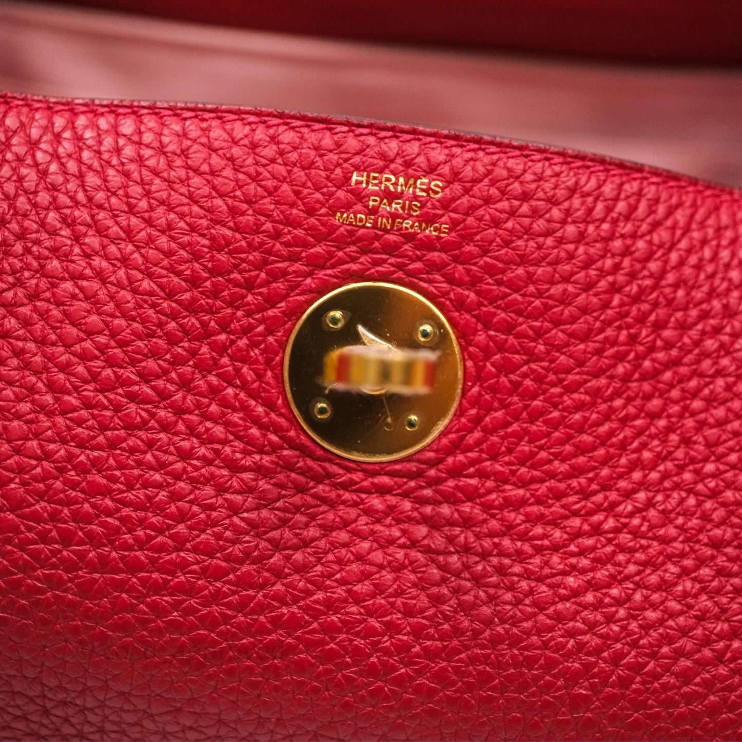 Hermes Lindy 26 Rouge Casaque Q5 Clemence Gold Hardware