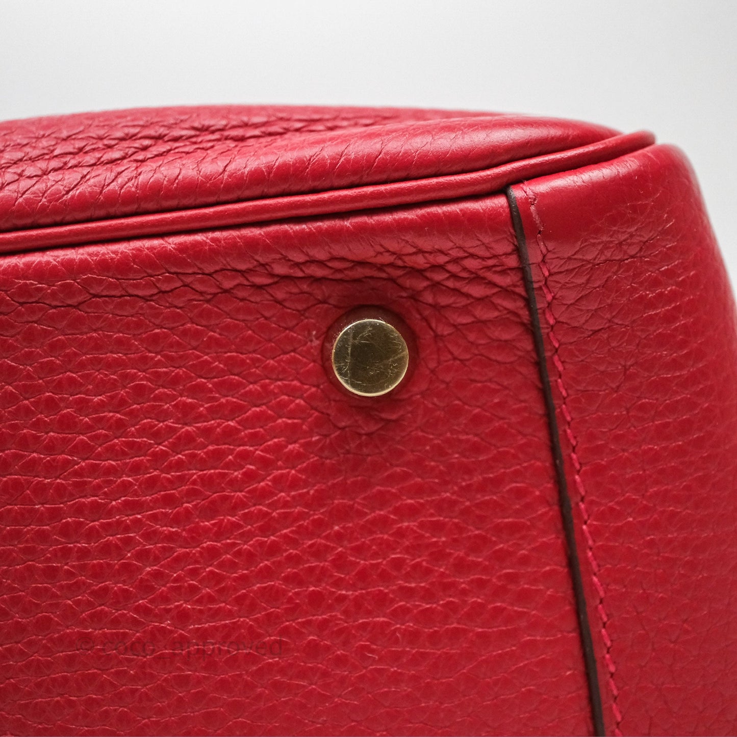 Hermes Lindy 26 Rouge Casaque Q5 Clemence Gold Hardware