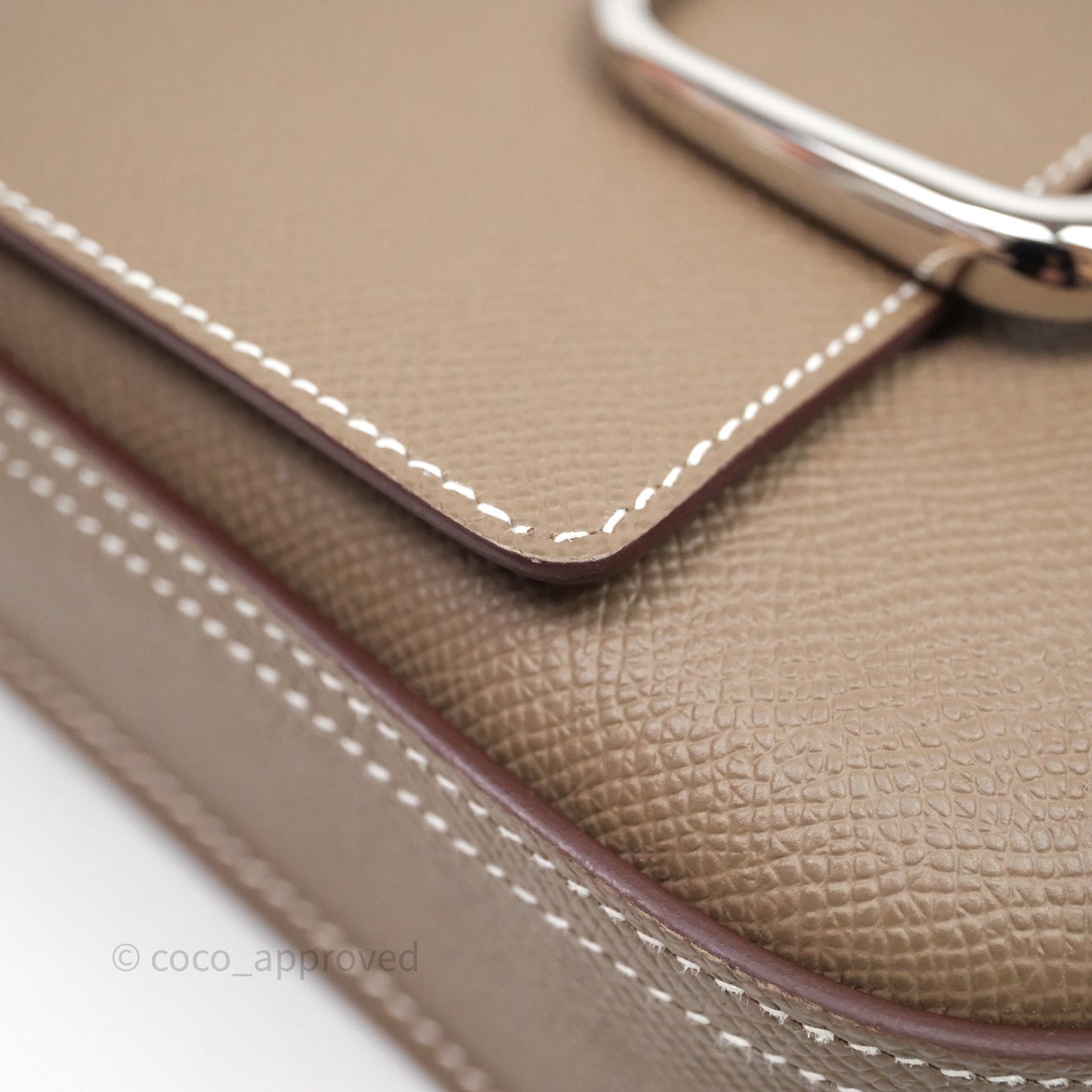 Hermès Della Cavalleria Mini Bag Etoupe 18 Epsom Palladium Hardware