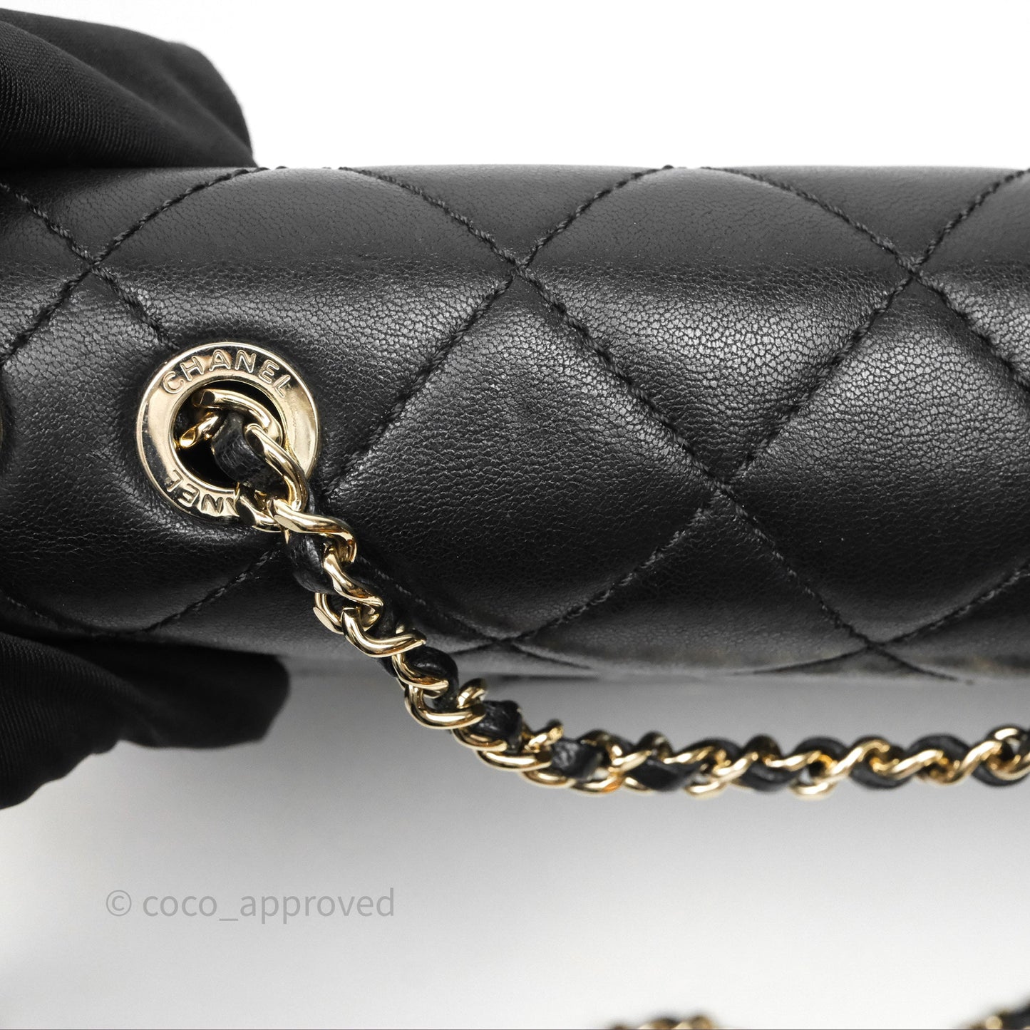 Chanel Beauty Lock Flap Bag Black Calfskin Gold Hardware