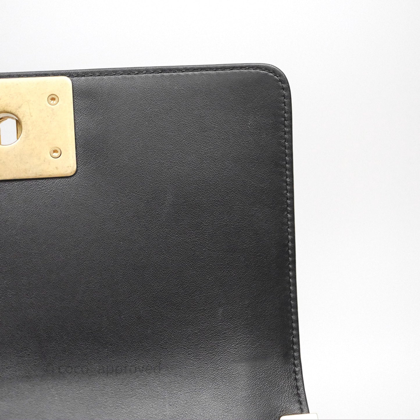 Chanel Small Boy Black Lambskin Aged Gold Hardware