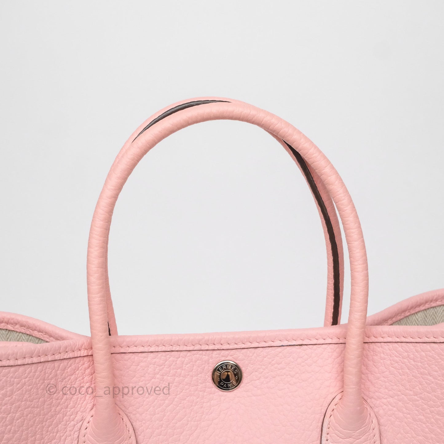 Hermes Garden Party 30 Rose Sakura 3Q Palladium Hardware