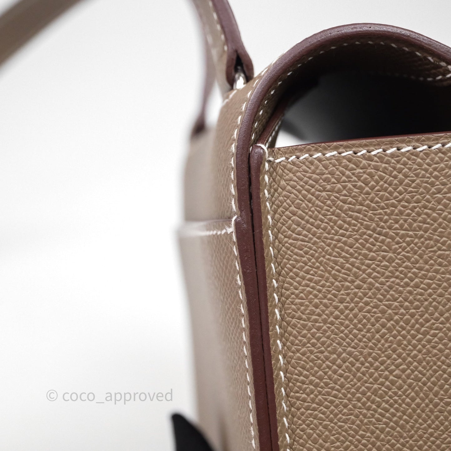 Hermès Della Cavalleria Mini Bag Etoupe 18 Epsom Palladium Hardware