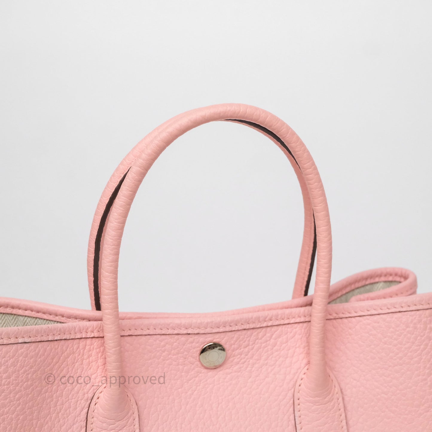 Hermes Garden Party 30 Rose Sakura 3Q Palladium Hardware