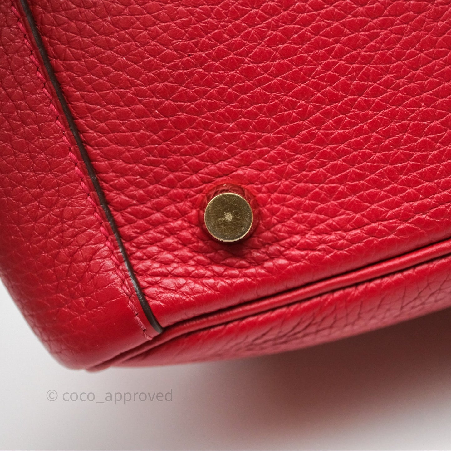 Hermes Lindy 26 Rouge Casaque Q5 Clemence Gold Hardware