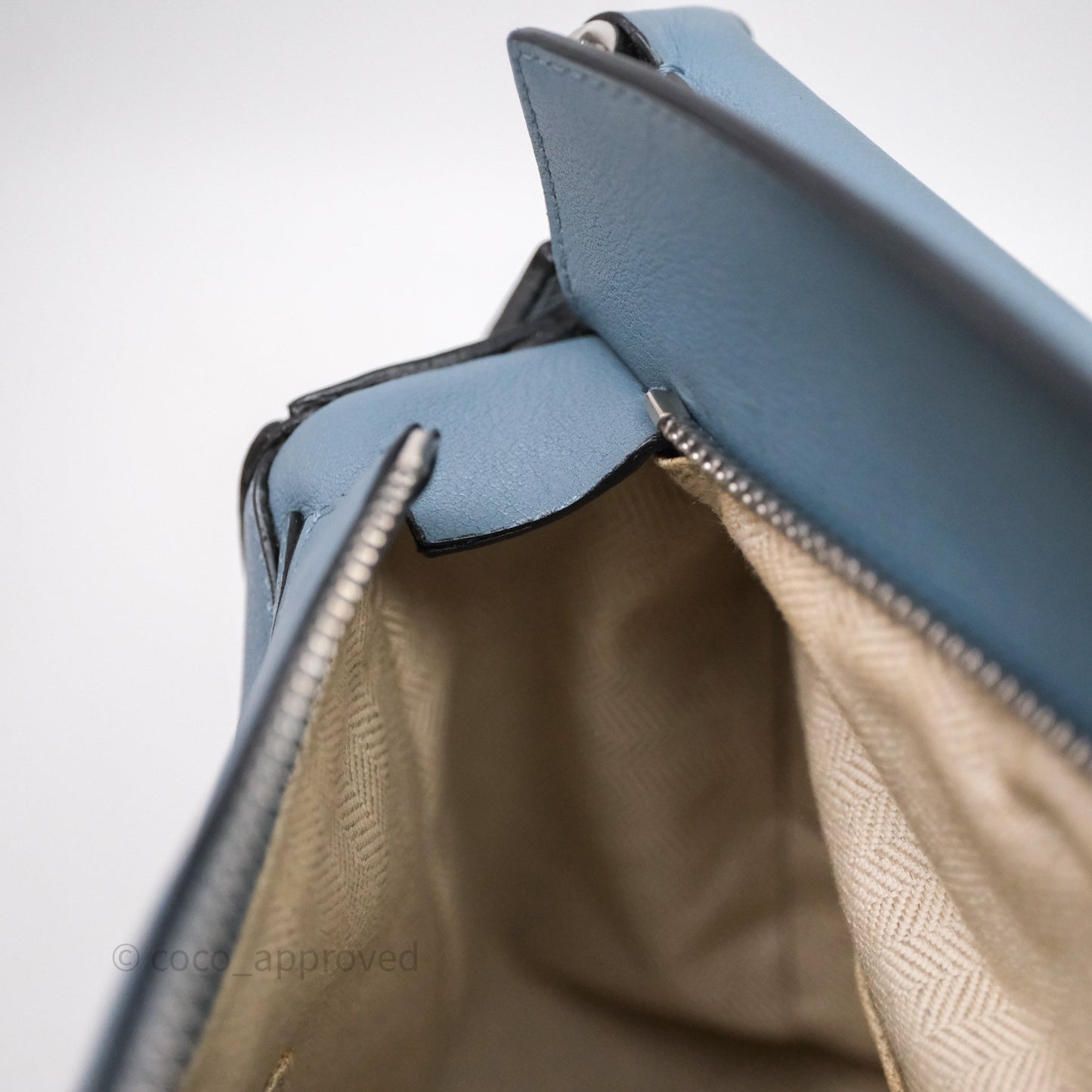Loewe Small Puzzle Bag Stone Blue Calfskin