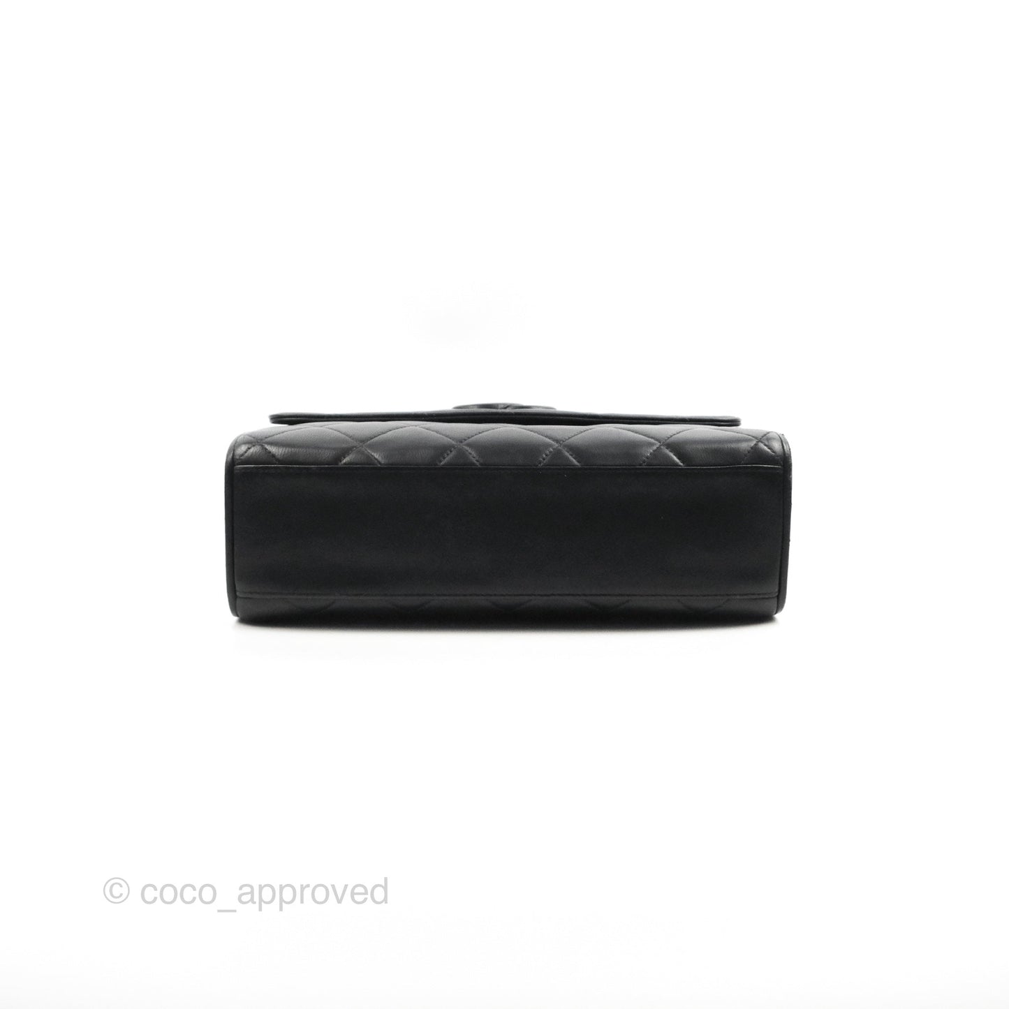 Chanel Vintage CC Quilted Shoulder Bag So Black Lambskin