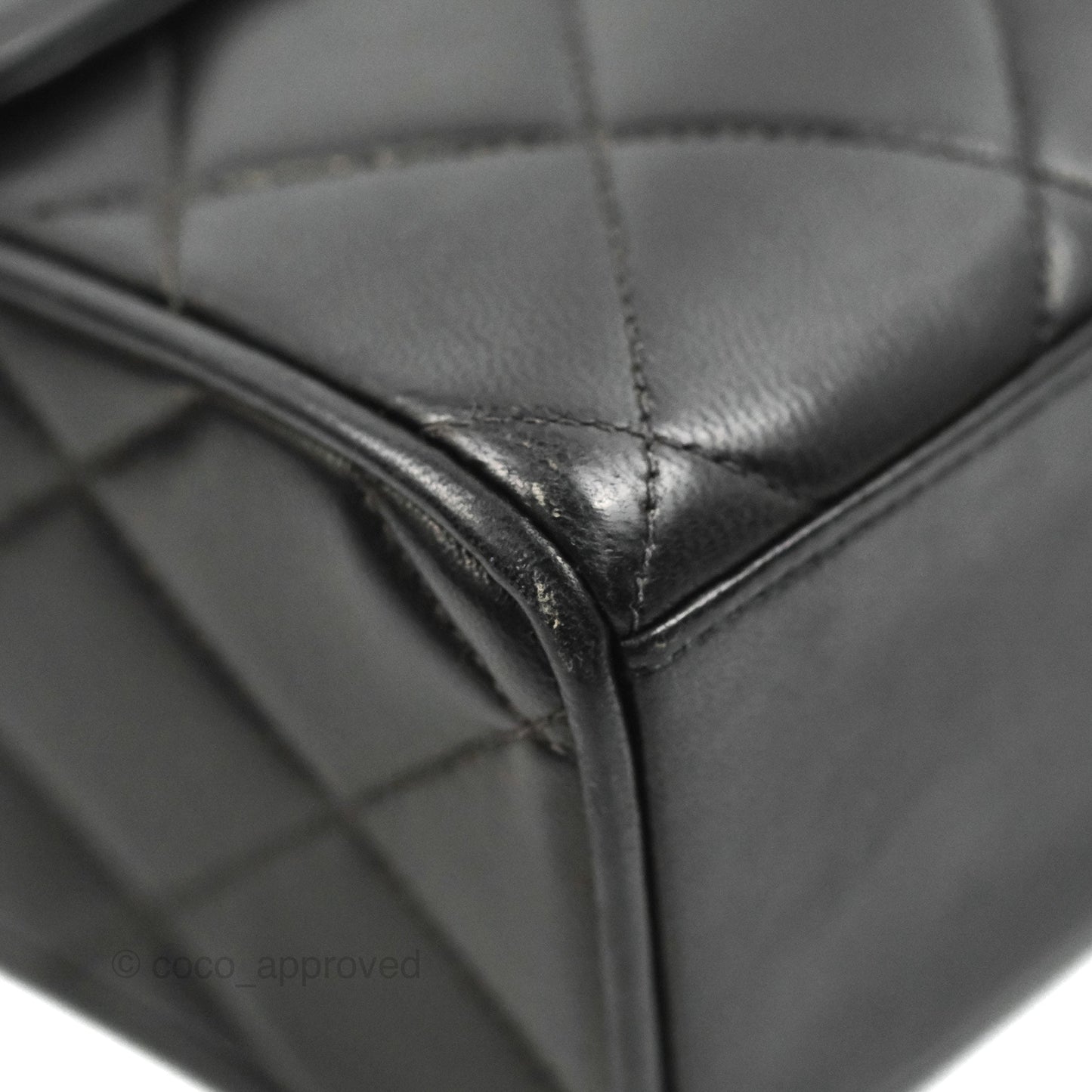 Chanel Vintage CC Quilted Shoulder Bag So Black Lambskin