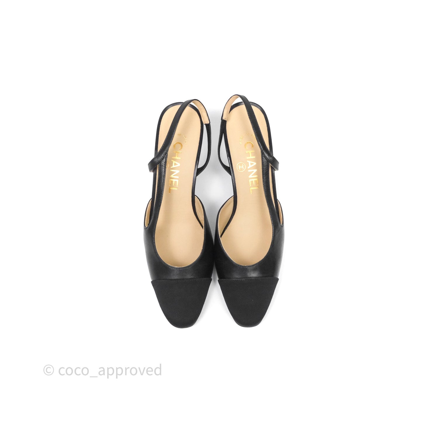 Chanel Slingbacks Black/ Beige Size 36