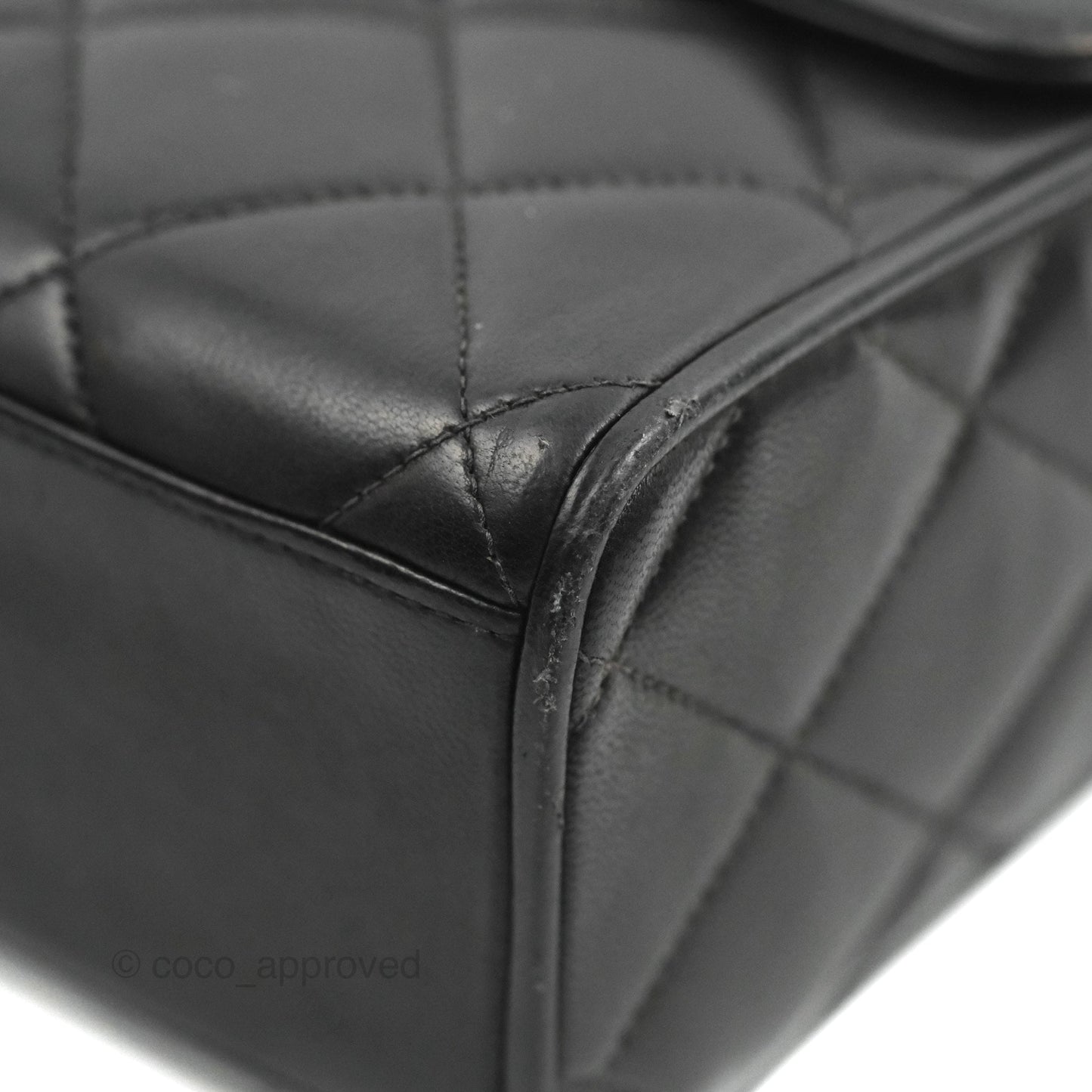 Chanel Vintage CC Quilted Shoulder Bag So Black Lambskin