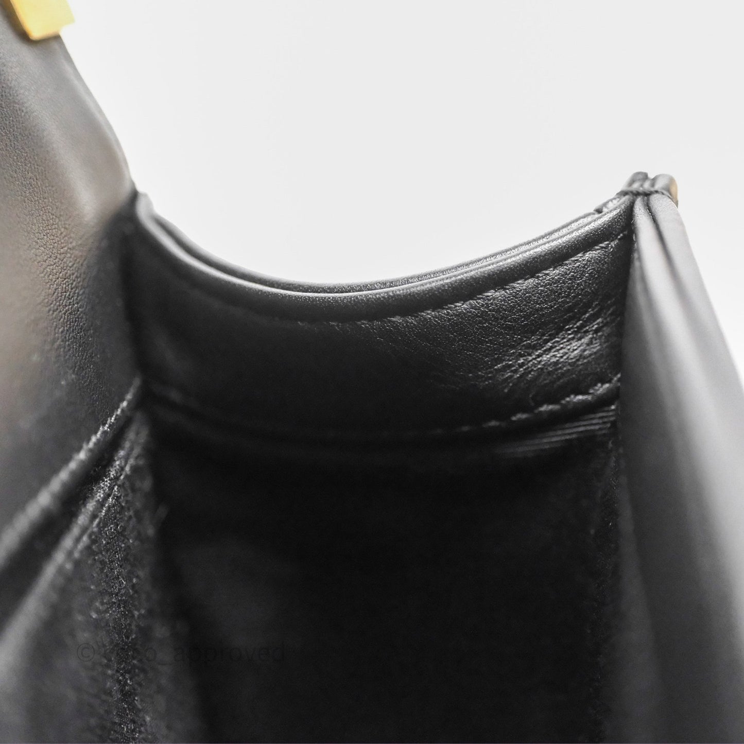 Chanel Small Boy Black Lambskin Aged Gold Hardware