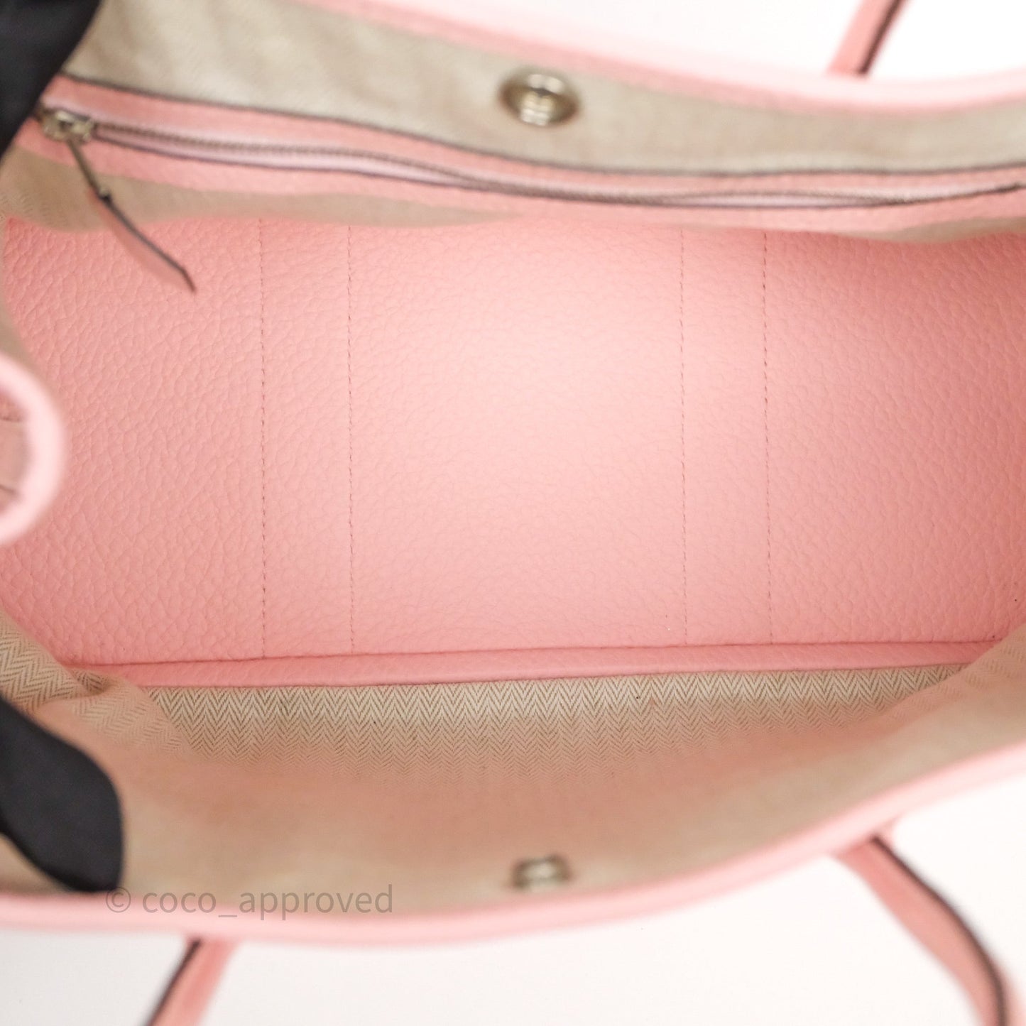Hermes Garden Party 30 Rose Sakura 3Q Palladium Hardware