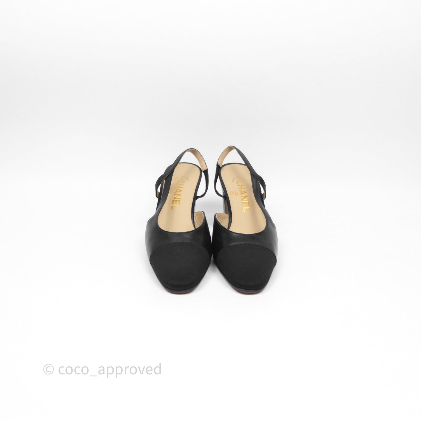 Chanel Slingbacks Black/ Beige Size 36