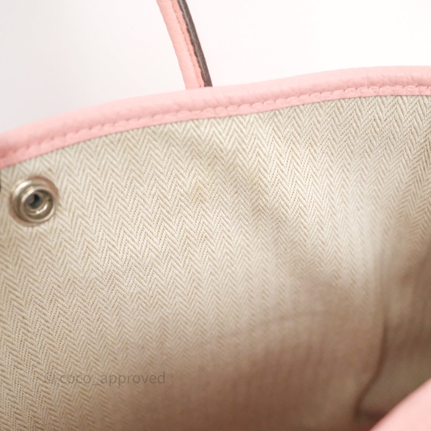 Hermes Garden Party 30 Rose Sakura 3Q Palladium Hardware