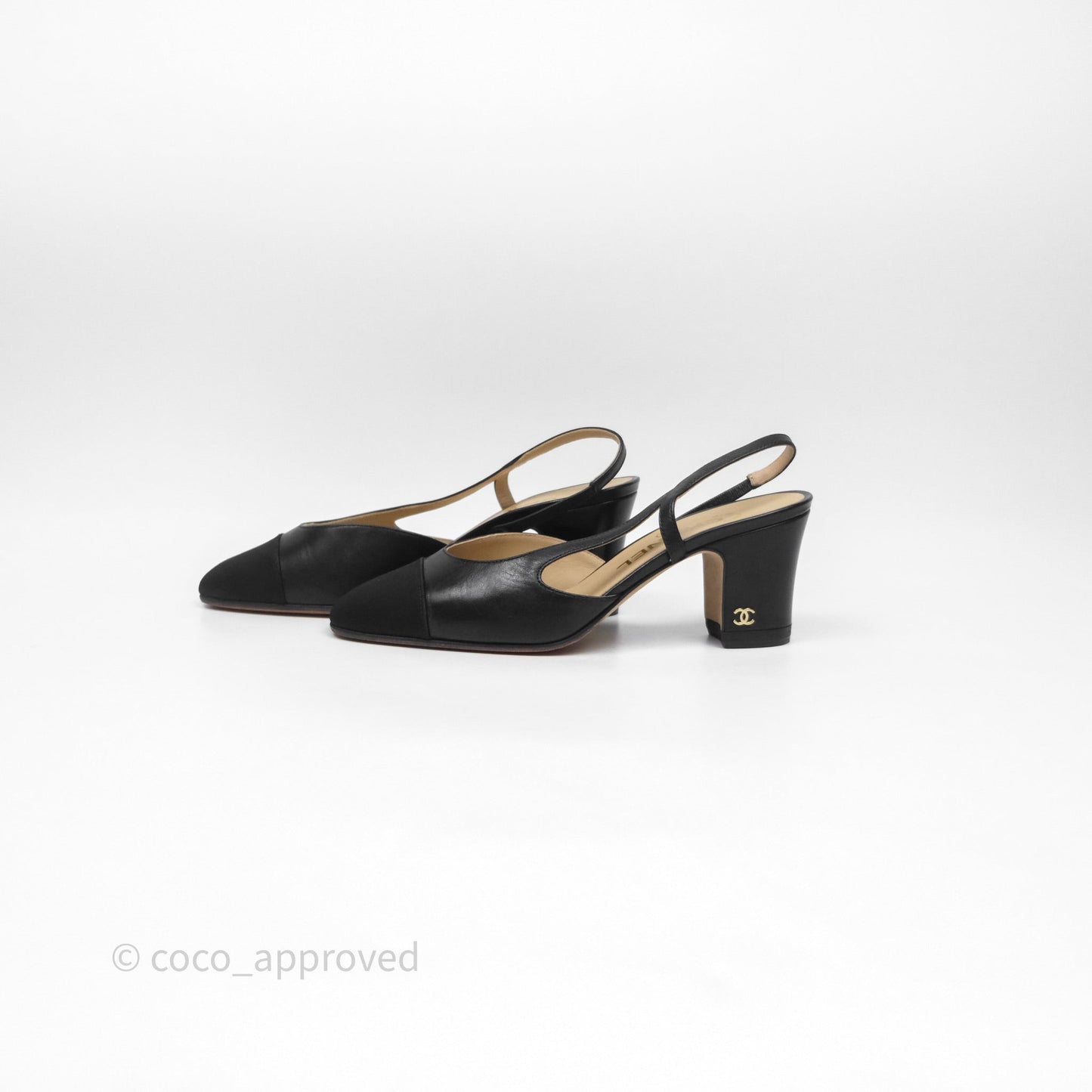 Chanel Slingbacks Black/ Beige Size 36