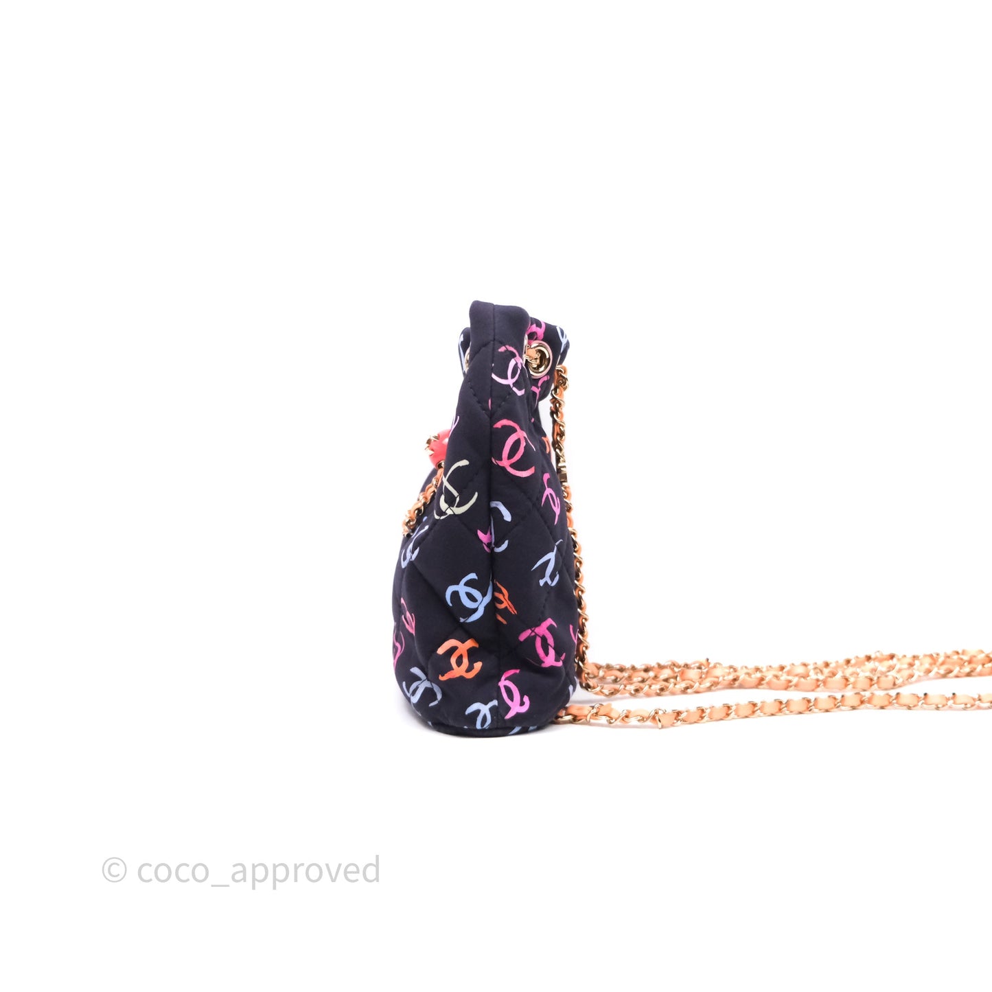 Chanel Small Drawstring Backpack Multicolored CC Printed Fabric 24S