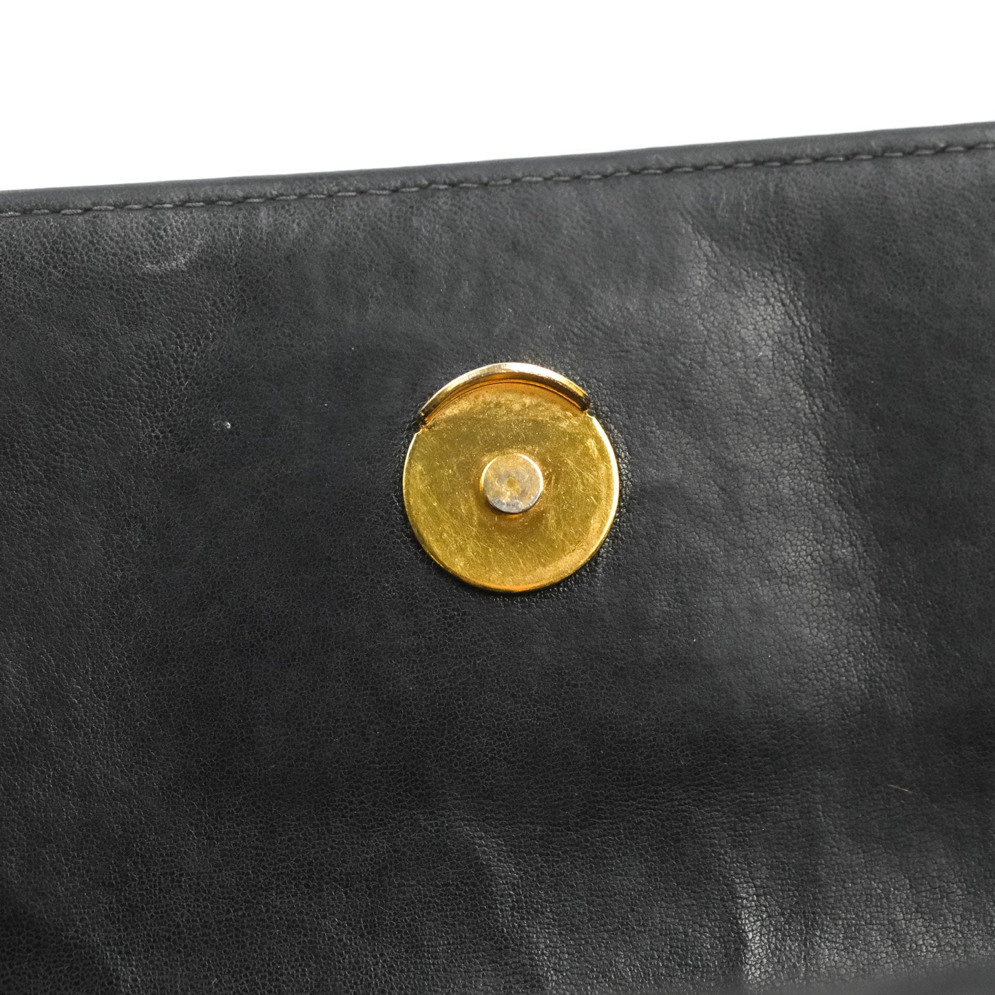 Chanel Vintage CC Quilted Shoulder Bag So Black Lambskin