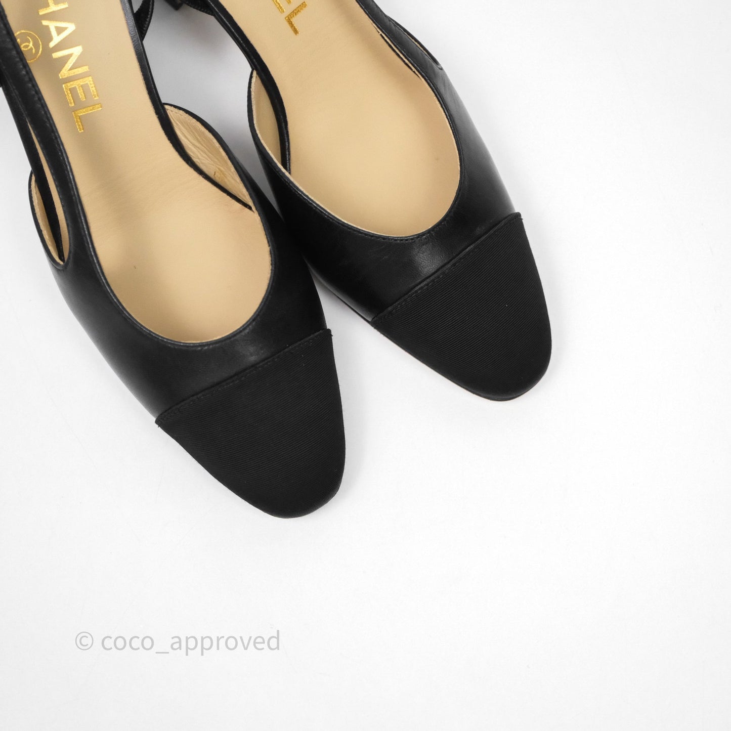 Chanel Slingbacks Black/ Beige Size 36