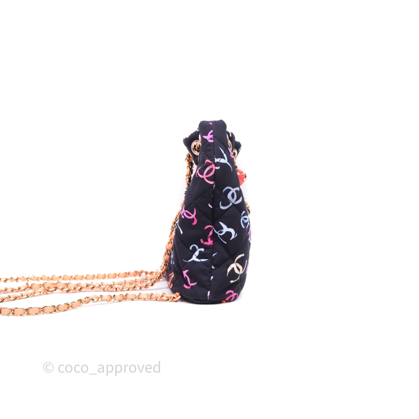 Chanel Small Drawstring Backpack Multicolored CC Printed Fabric 24S