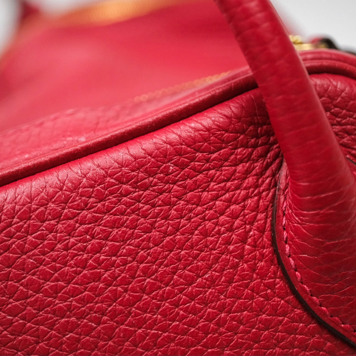 Hermes Lindy 26 Rouge Casaque Q5 Clemence Gold Hardware