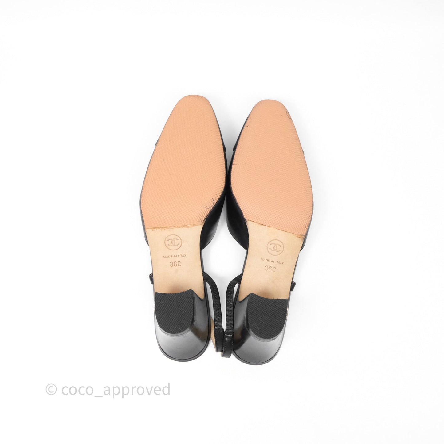 Chanel Slingbacks Black/ Beige Size 36
