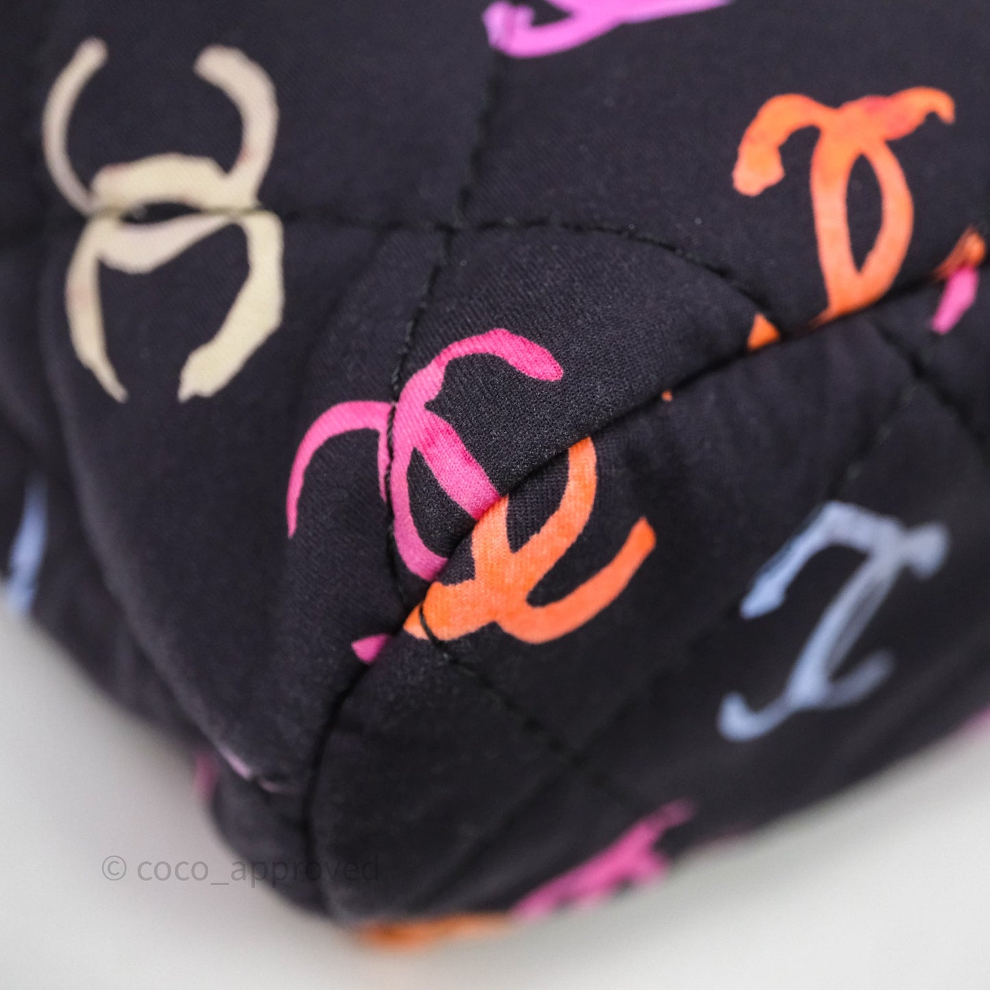Chanel Small Drawstring Backpack Multicolored CC Printed Fabric 24S