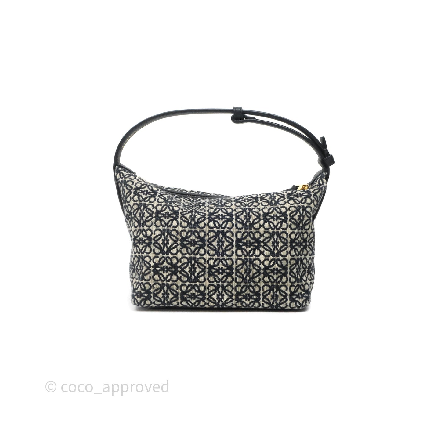 Loewe Small Cubi bag in Anagram Jacquard & Calfskin Navy/Black
