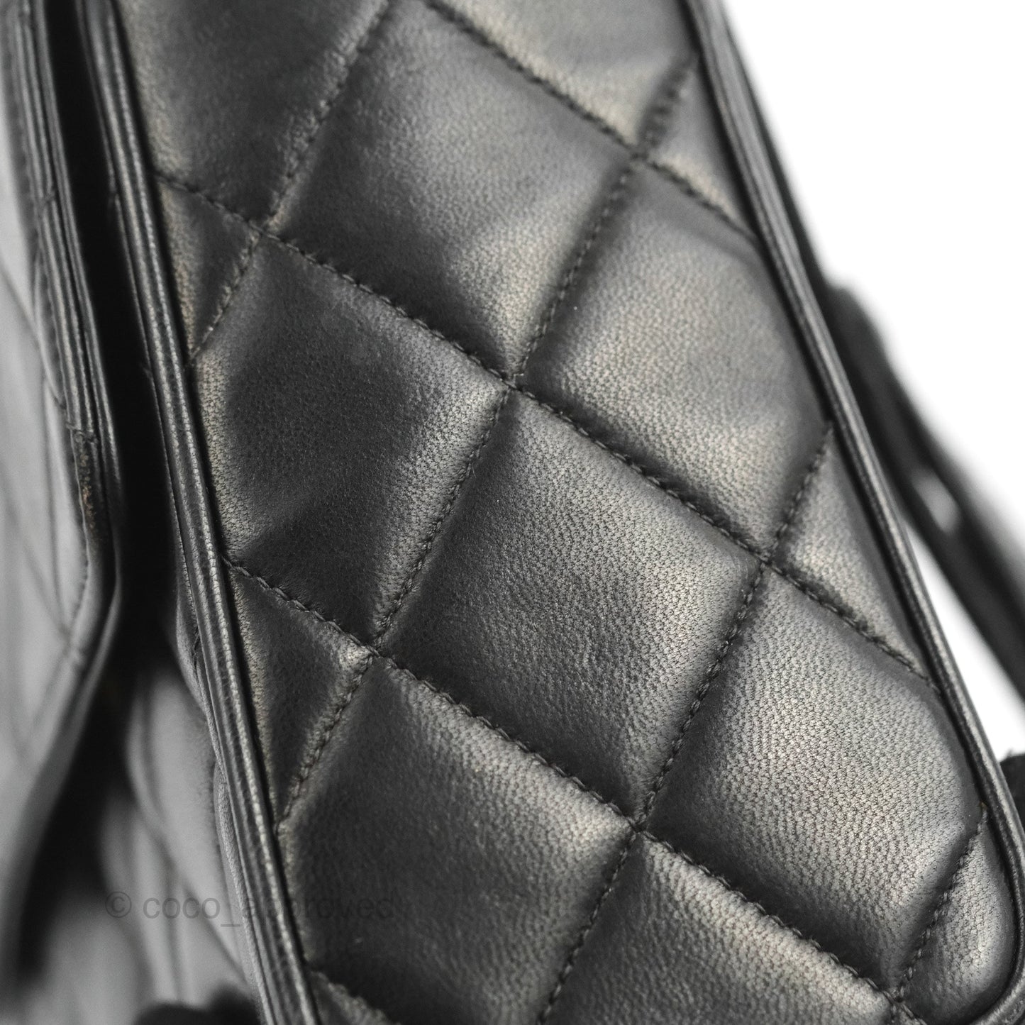 Chanel Vintage CC Quilted Shoulder Bag So Black Lambskin