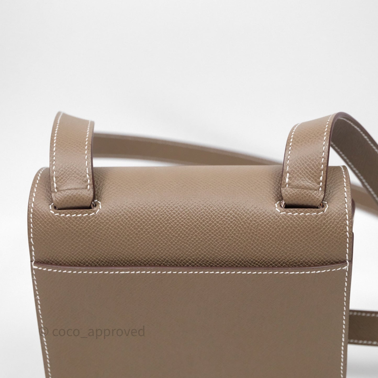 Hermès Della Cavalleria Mini Bag Etoupe 18 Epsom Palladium Hardware