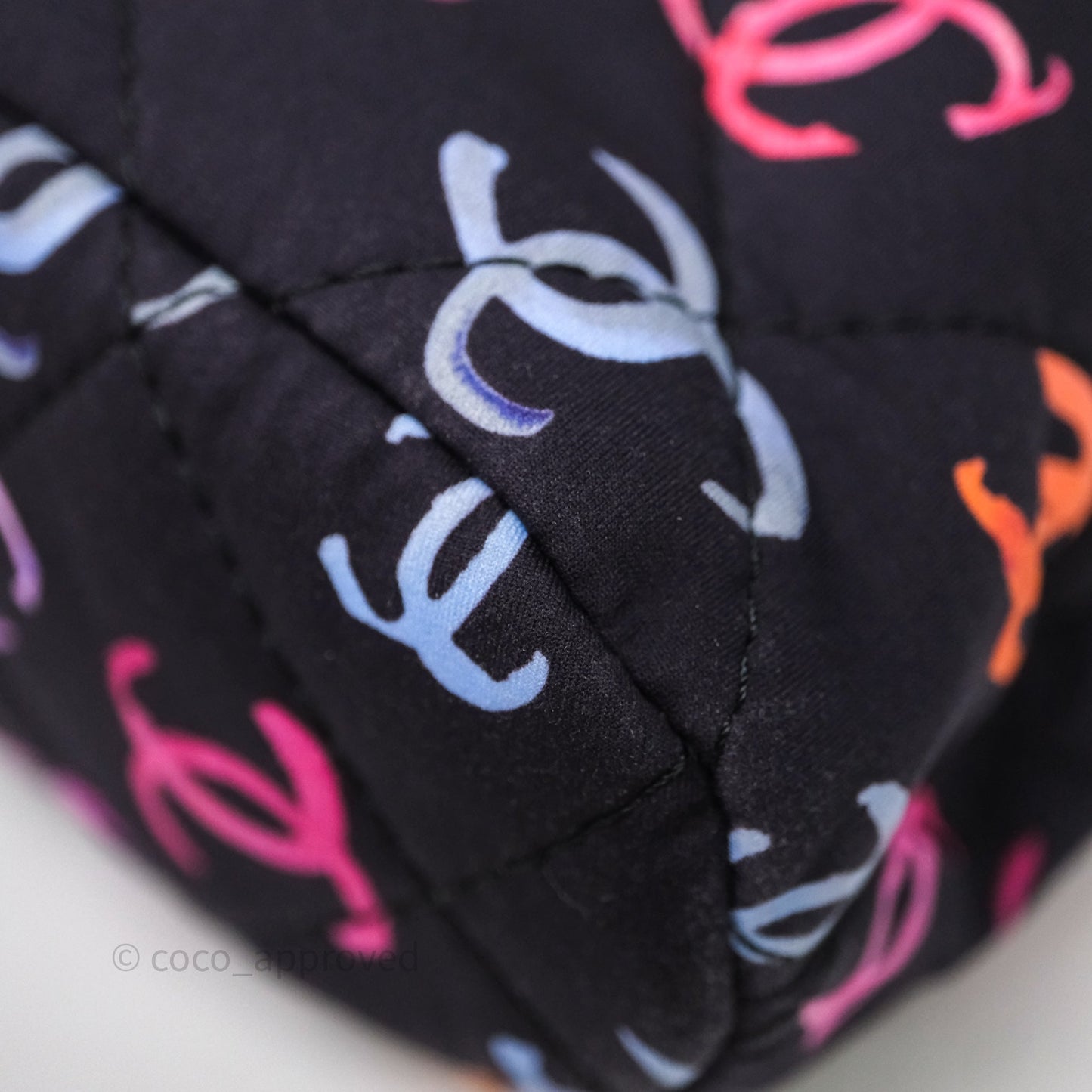 Chanel Small Drawstring Backpack Multicolored CC Printed Fabric 24S