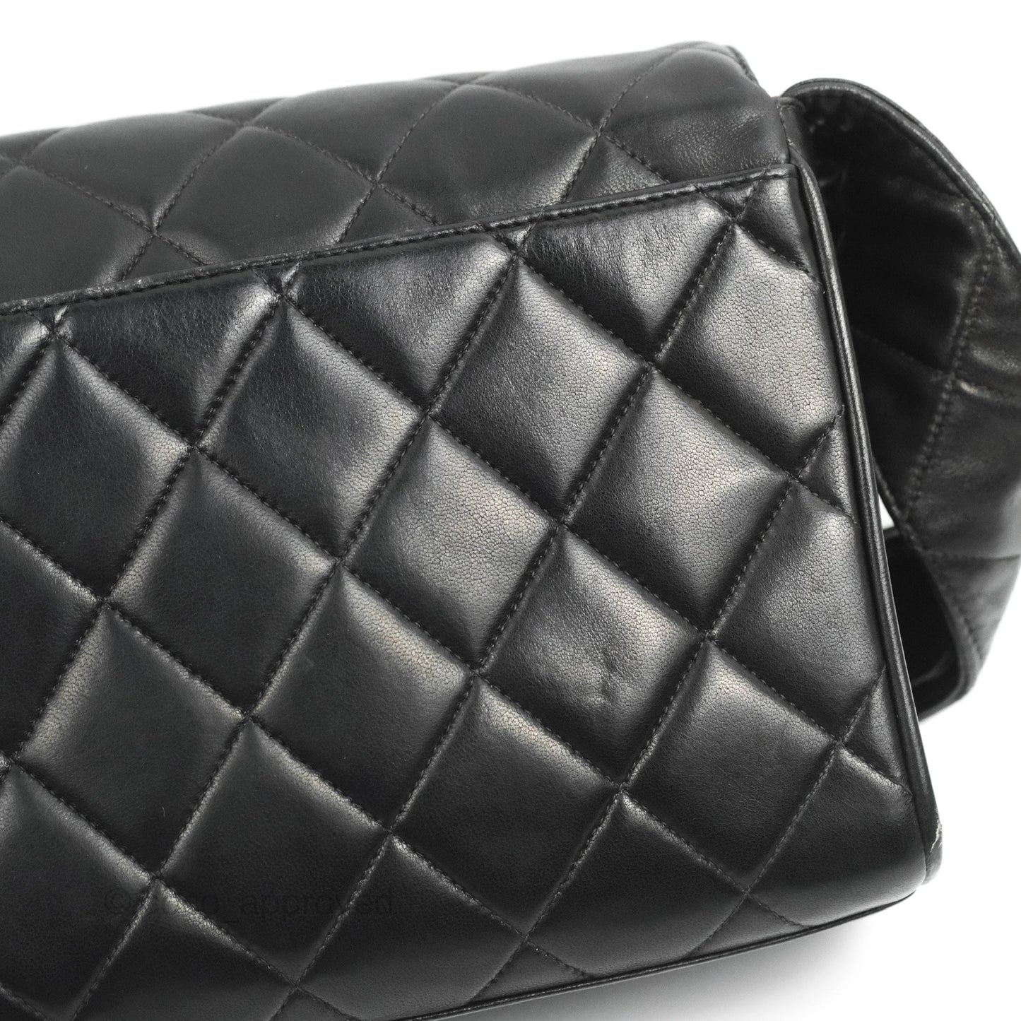 Chanel Vintage CC Quilted Shoulder Bag So Black Lambskin