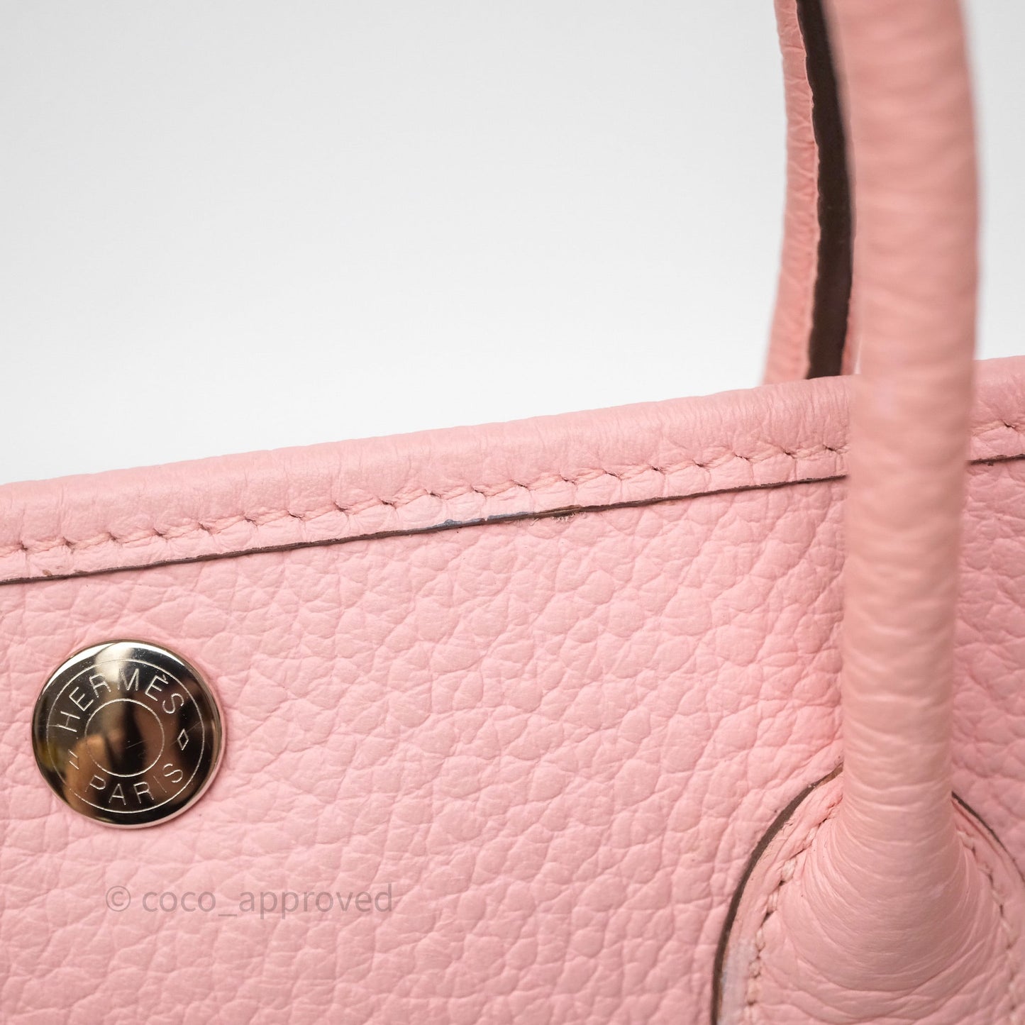 Hermes Garden Party 30 Rose Sakura 3Q Palladium Hardware