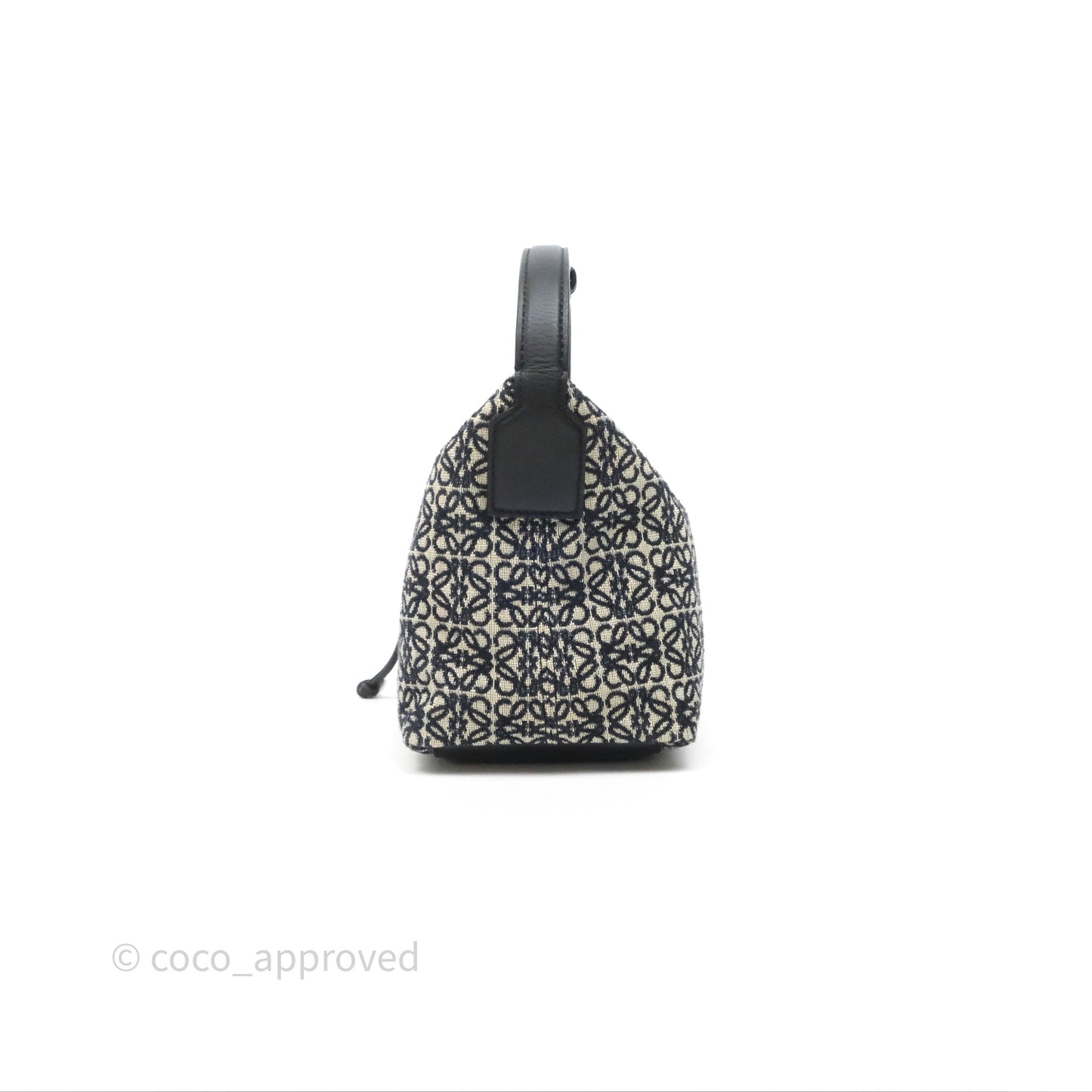 Loewe Small Cubi bag in Anagram Jacquard & Calfskin Navy/Black