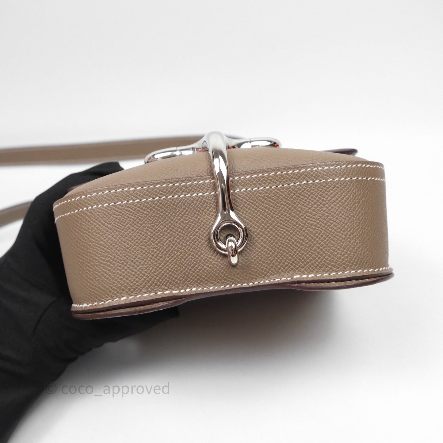 Hermès Della Cavalleria Mini Bag Etoupe 18 Epsom Palladium Hardware