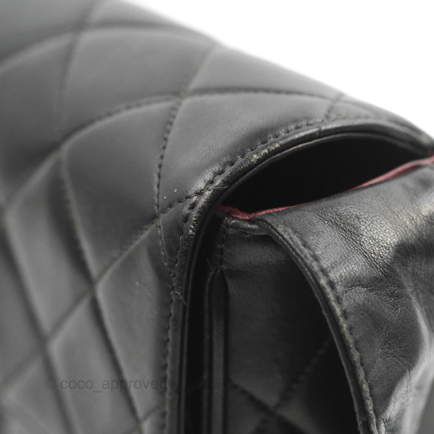 Chanel Vintage CC Quilted Shoulder Bag So Black Lambskin