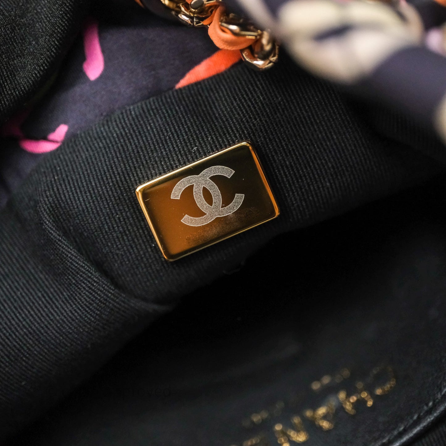 Chanel Small Drawstring Backpack Multicolored CC Printed Fabric 24S
