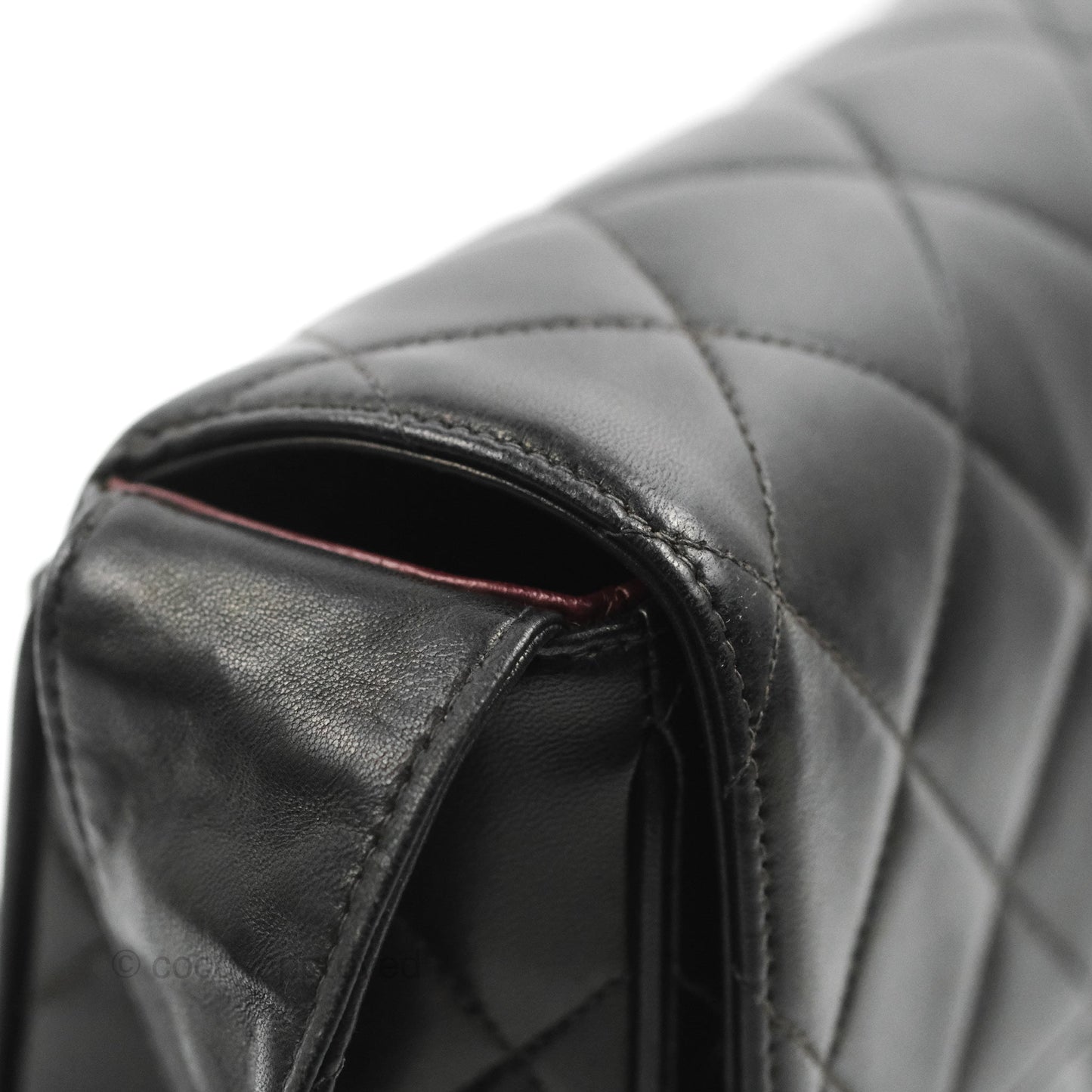 Chanel Vintage CC Quilted Shoulder Bag So Black Lambskin
