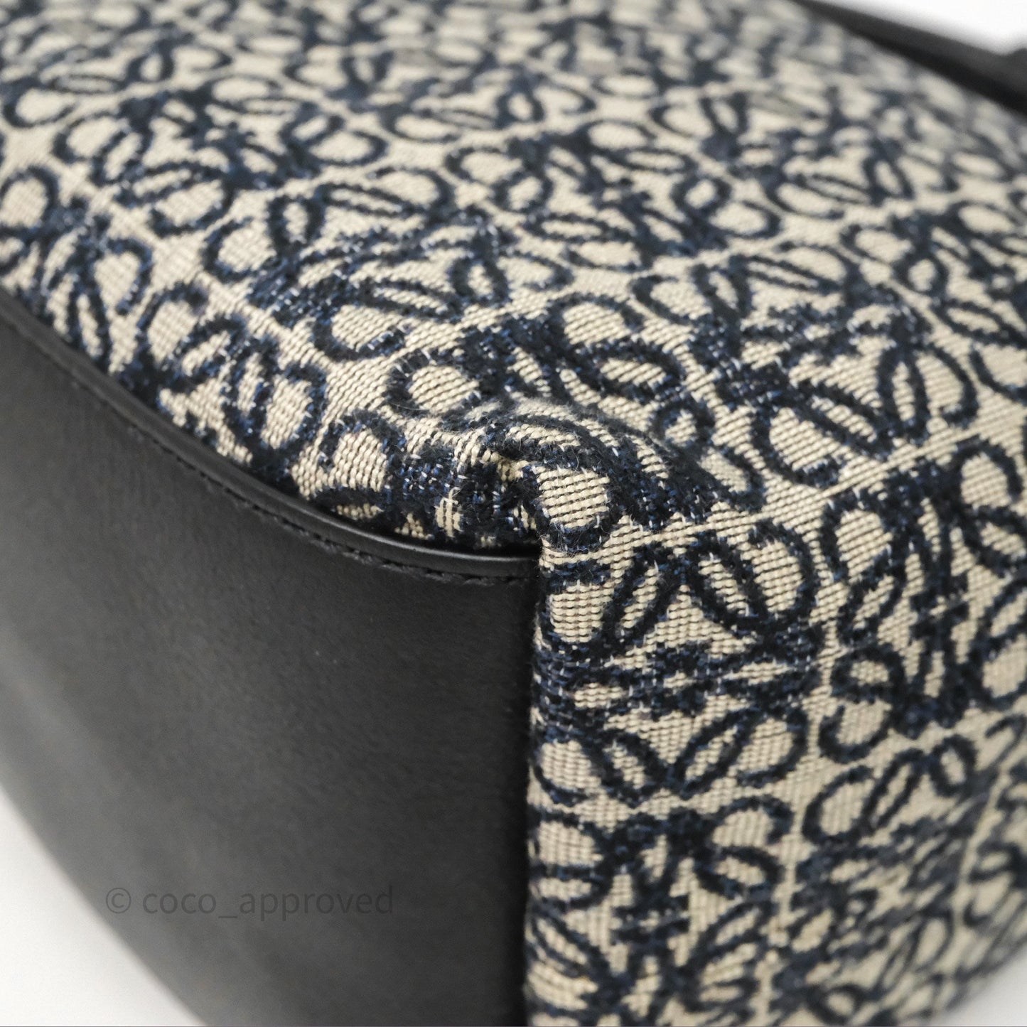 Loewe Small Cubi bag in Anagram Jacquard & Calfskin Navy/Black