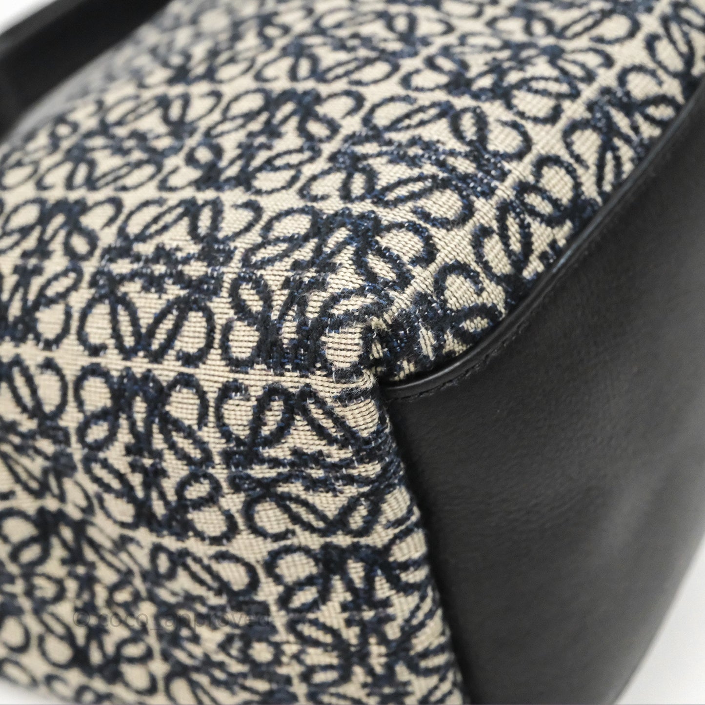 Loewe Small Cubi bag in Anagram Jacquard & Calfskin Navy/Black