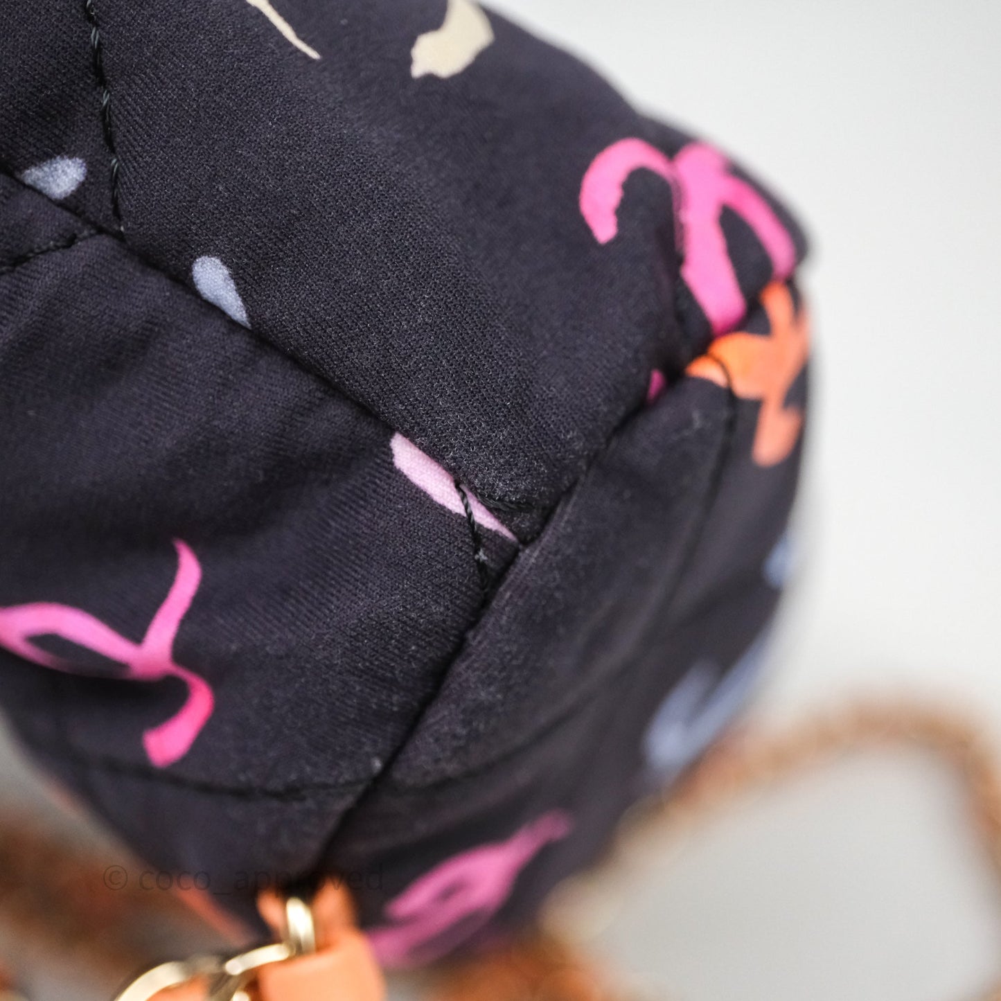 Chanel Small Drawstring Backpack Multicolored CC Printed Fabric 24S