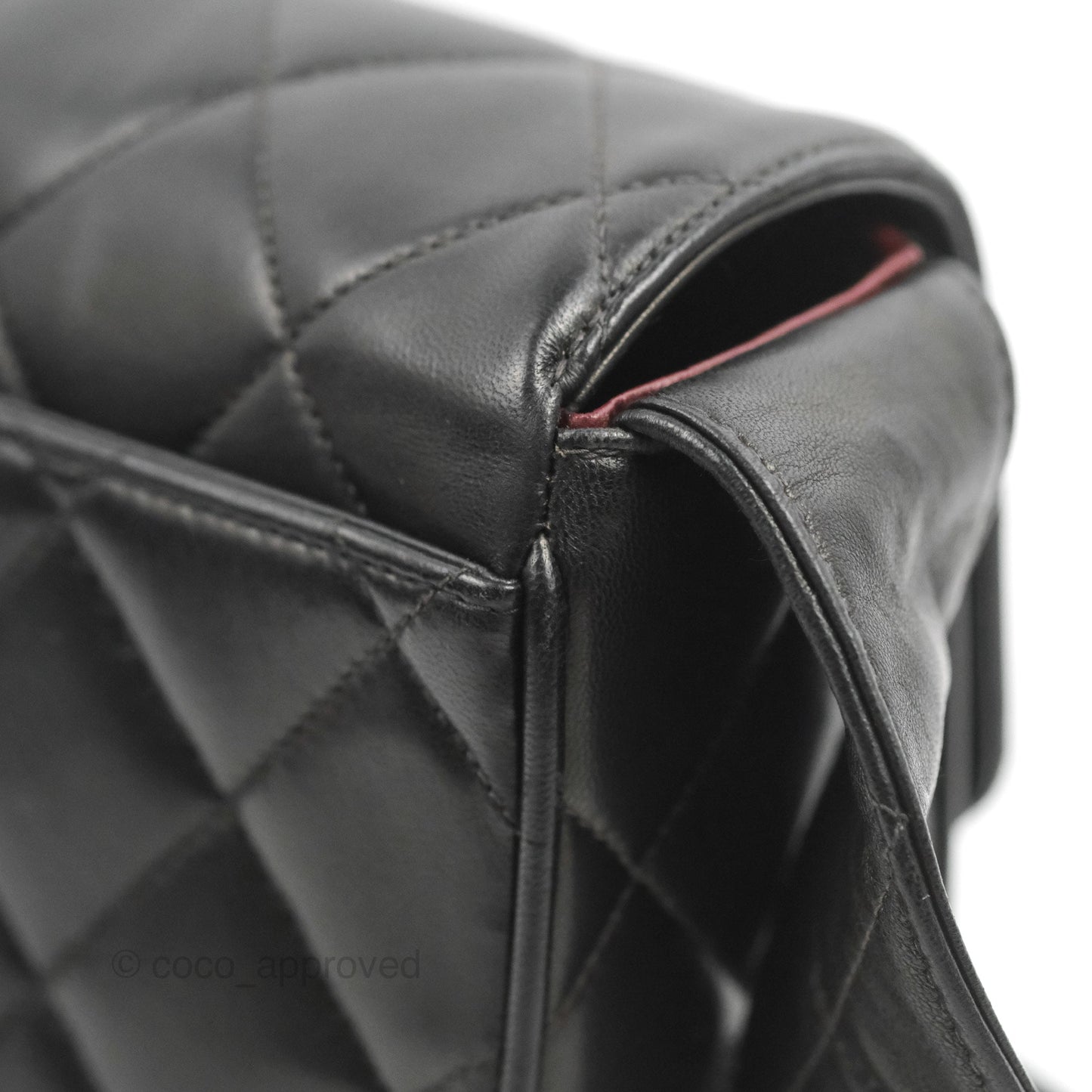 Chanel Vintage CC Quilted Shoulder Bag So Black Lambskin
