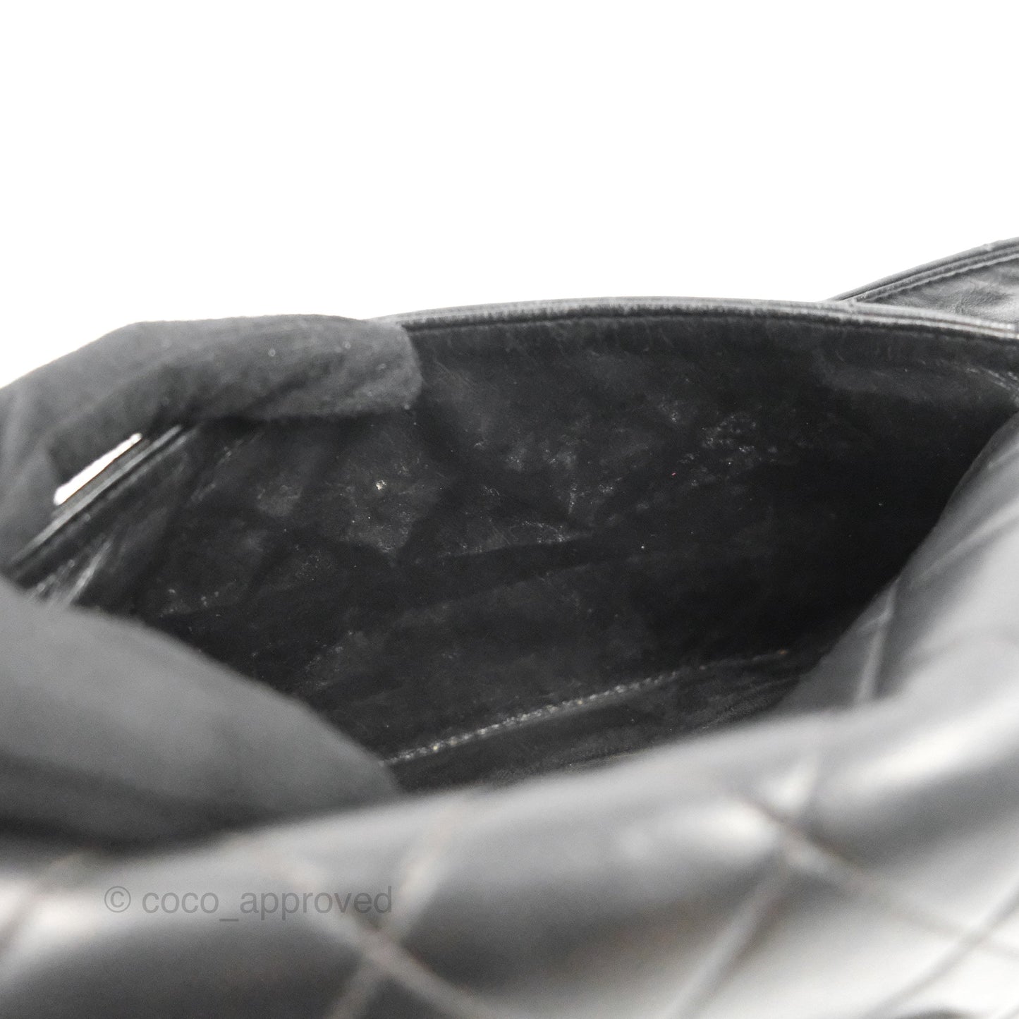 Chanel Vintage CC Quilted Shoulder Bag So Black Lambskin
